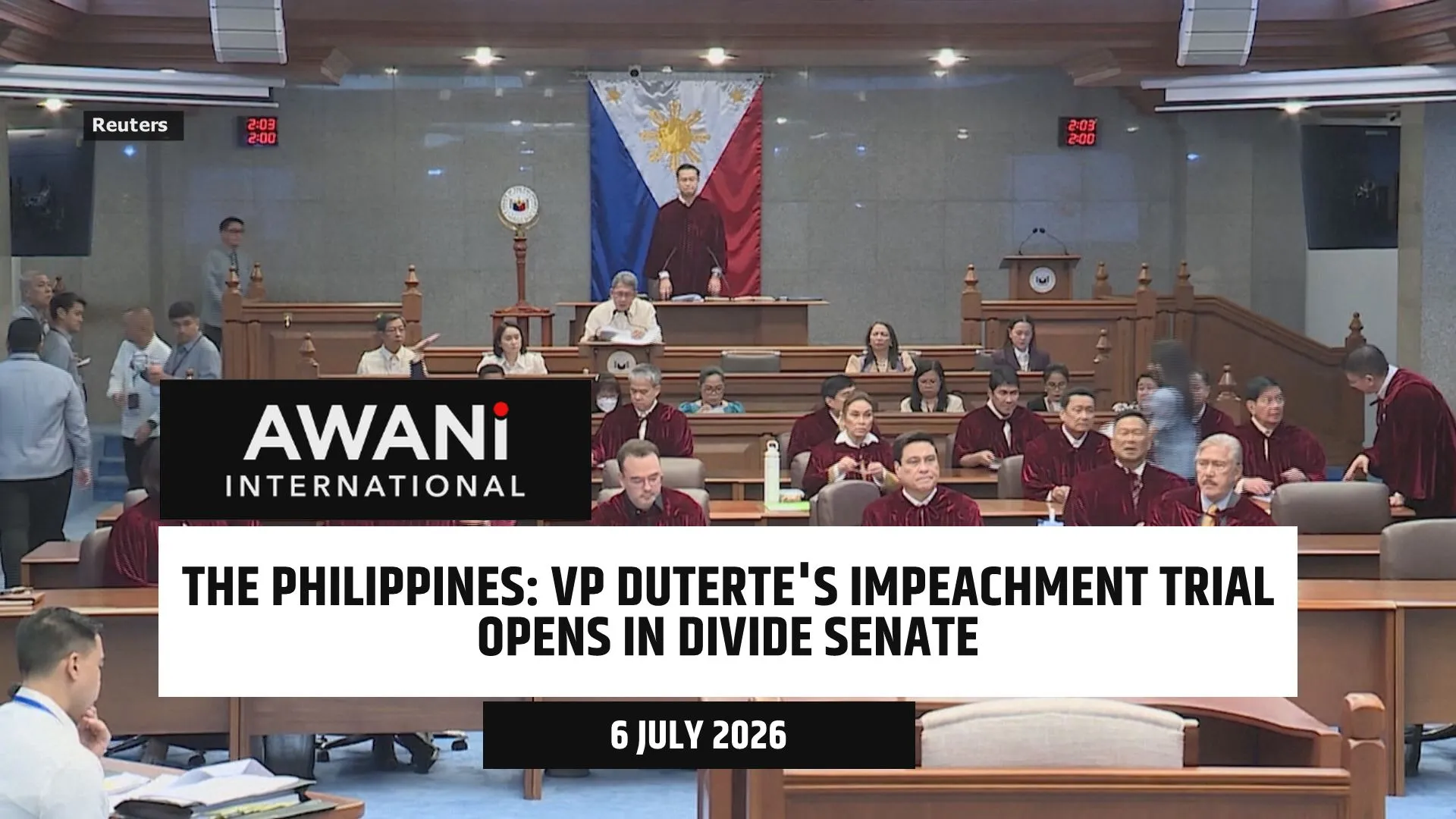 Philippine VP Sara Duterte's impeachment trial opens in divided Senate