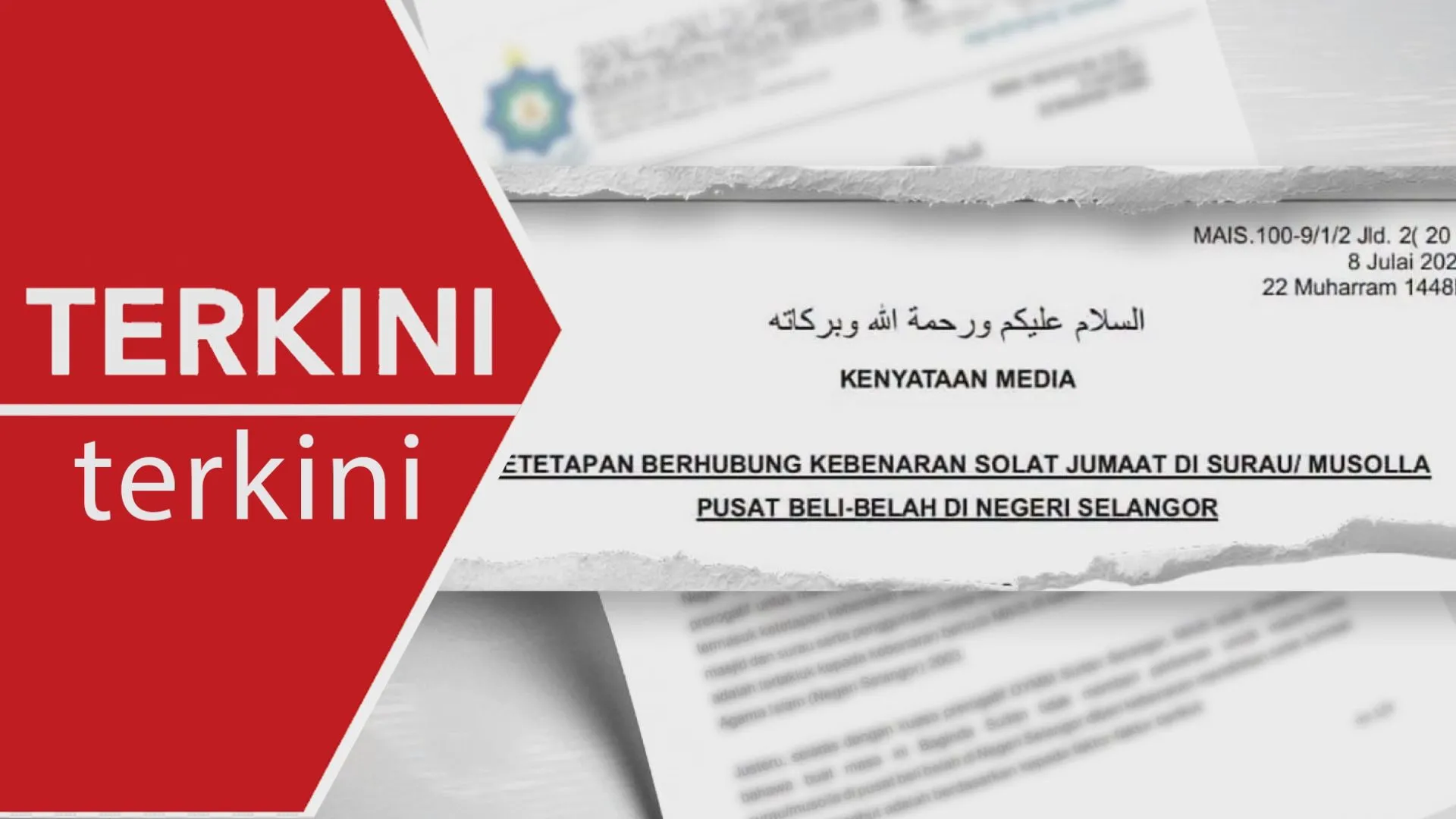 [TERKINI] Sultan Selangor tidak benar Solat Jumaat di pusat beli-belah