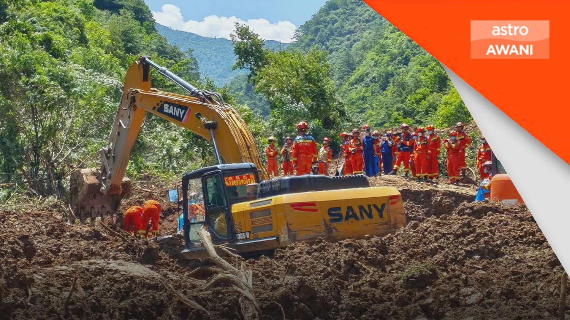 Angka korban tanah runtuh di China meningkat kepada 21 orang