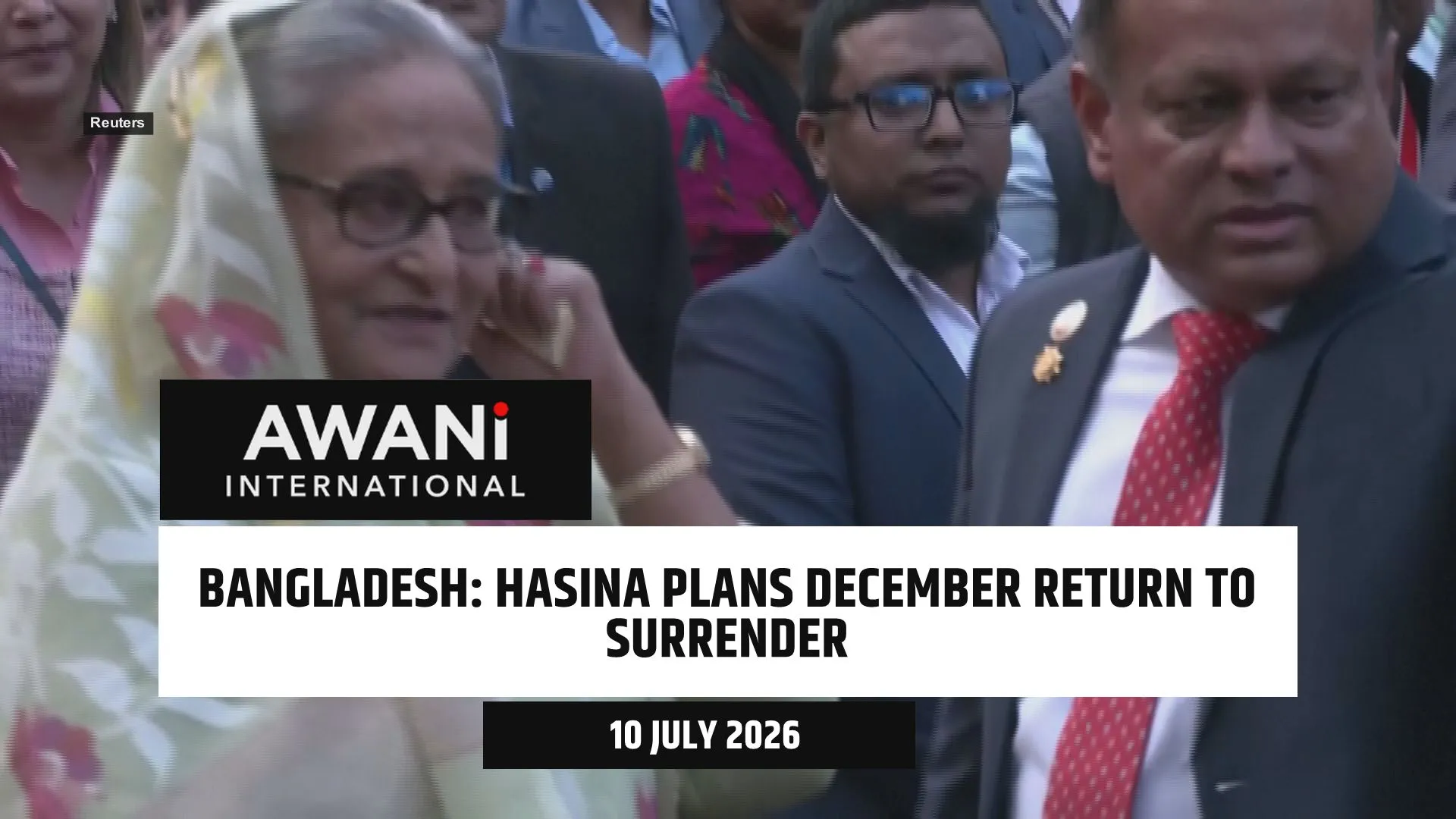 Hasina plans December return to surrender