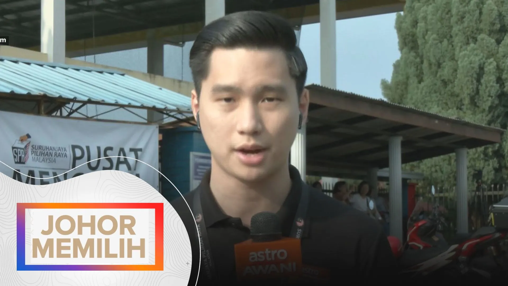 Perkembangan pusat mengundi di SK Simpang Renggam setakat 8 pagi