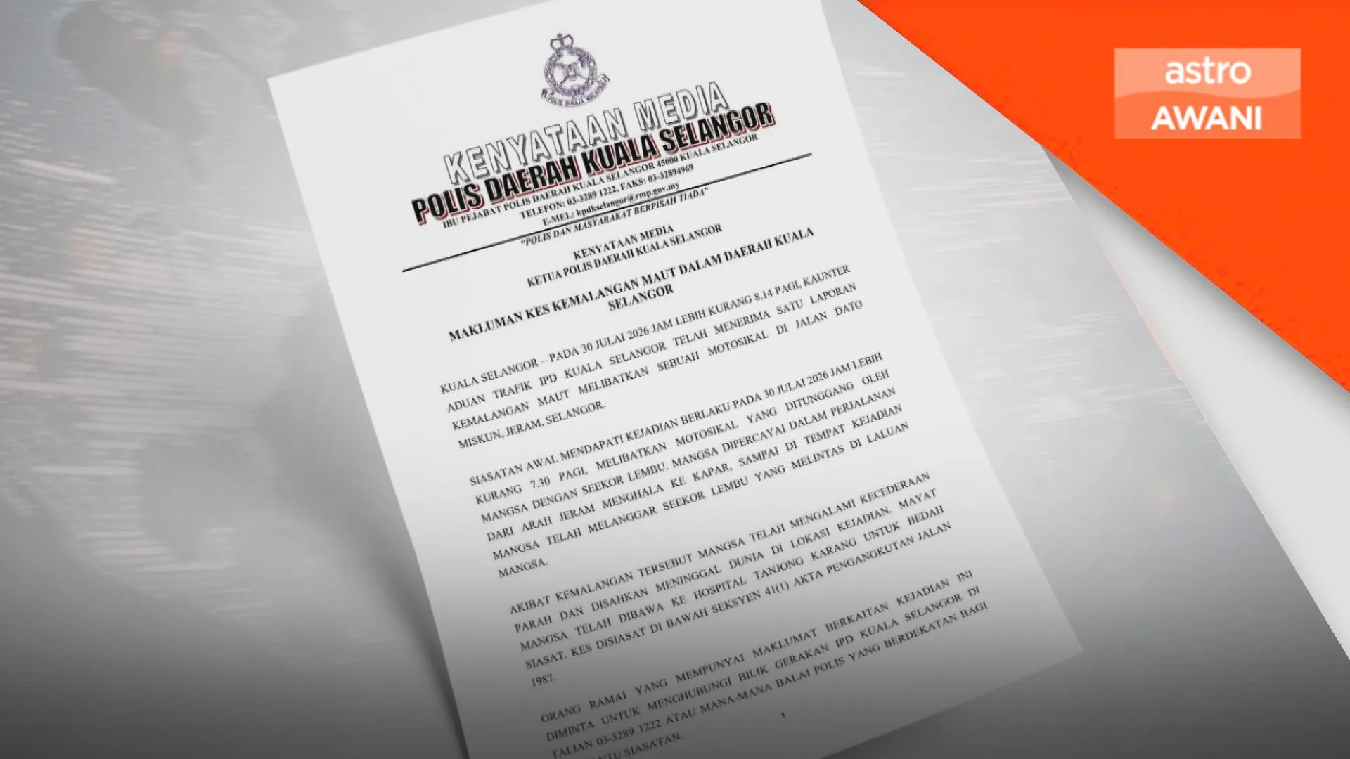 Penunggang motosikal maut rempuh lembu