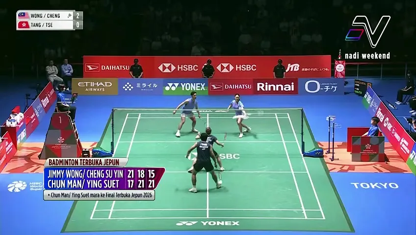 Badminton Terbuka Jepun, Jimmy Wong dan Cheng Su Yin hampir tempah slot ke final tapi tewas kepada Tang Chun Man dan Tse Ying Suet