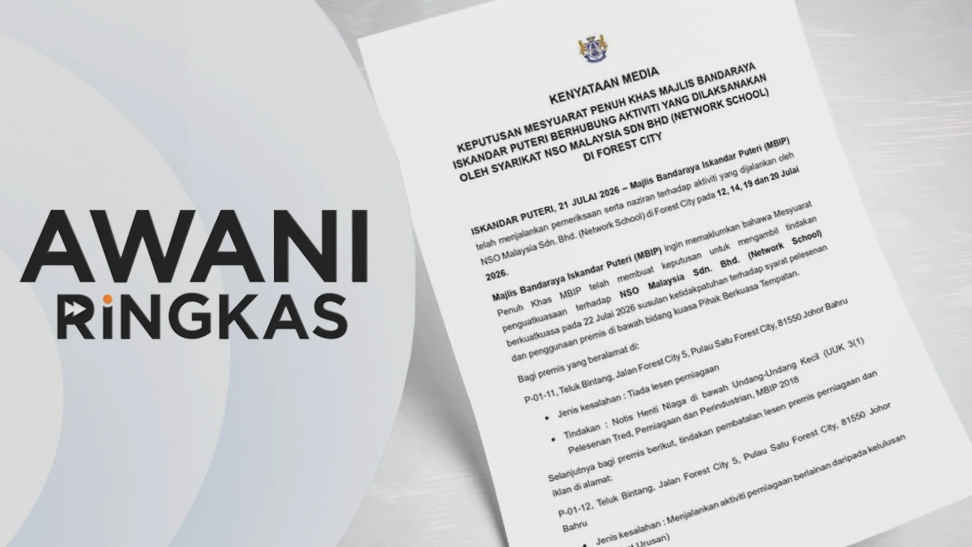 AWANI Ringkas: Lesen Network School dibatal, henti operasi