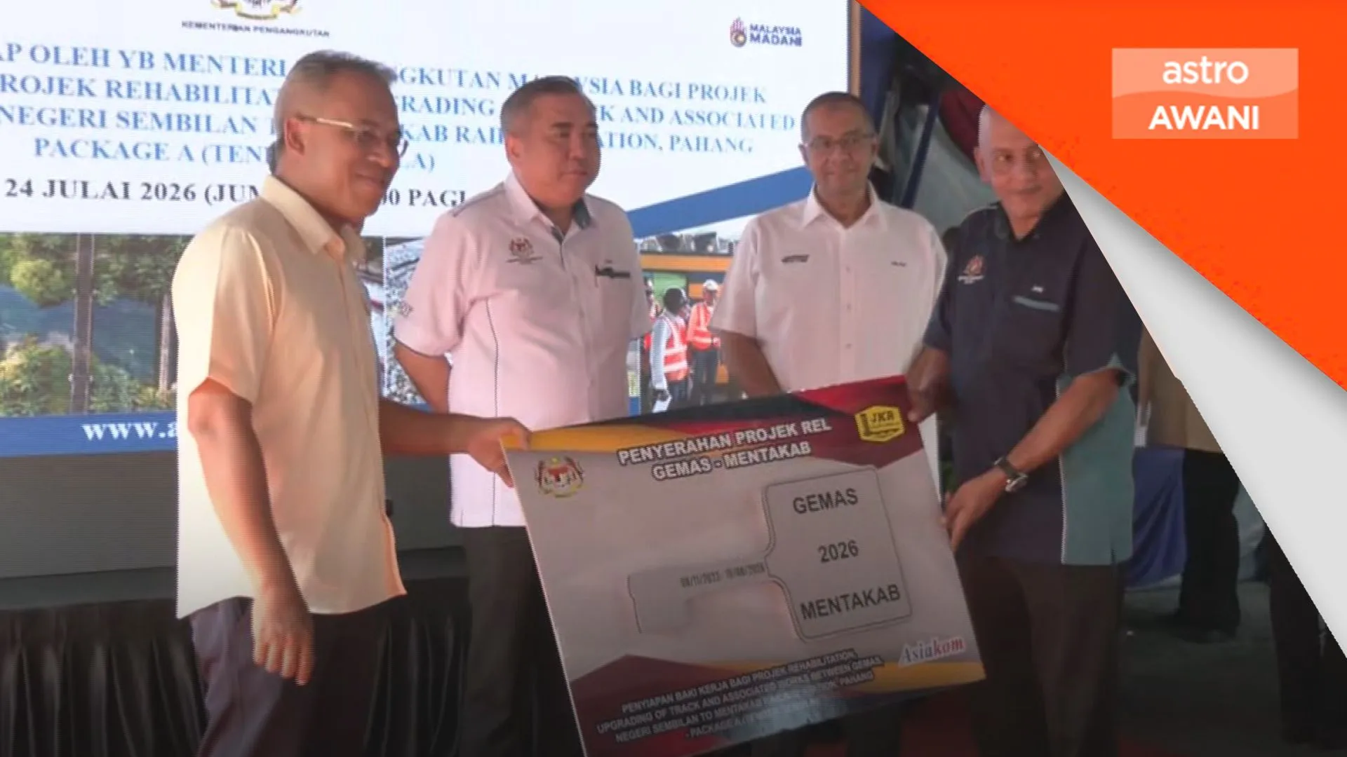 Projek naik taraf landasan kereta api Gemas–Mentakab Pakej A siap