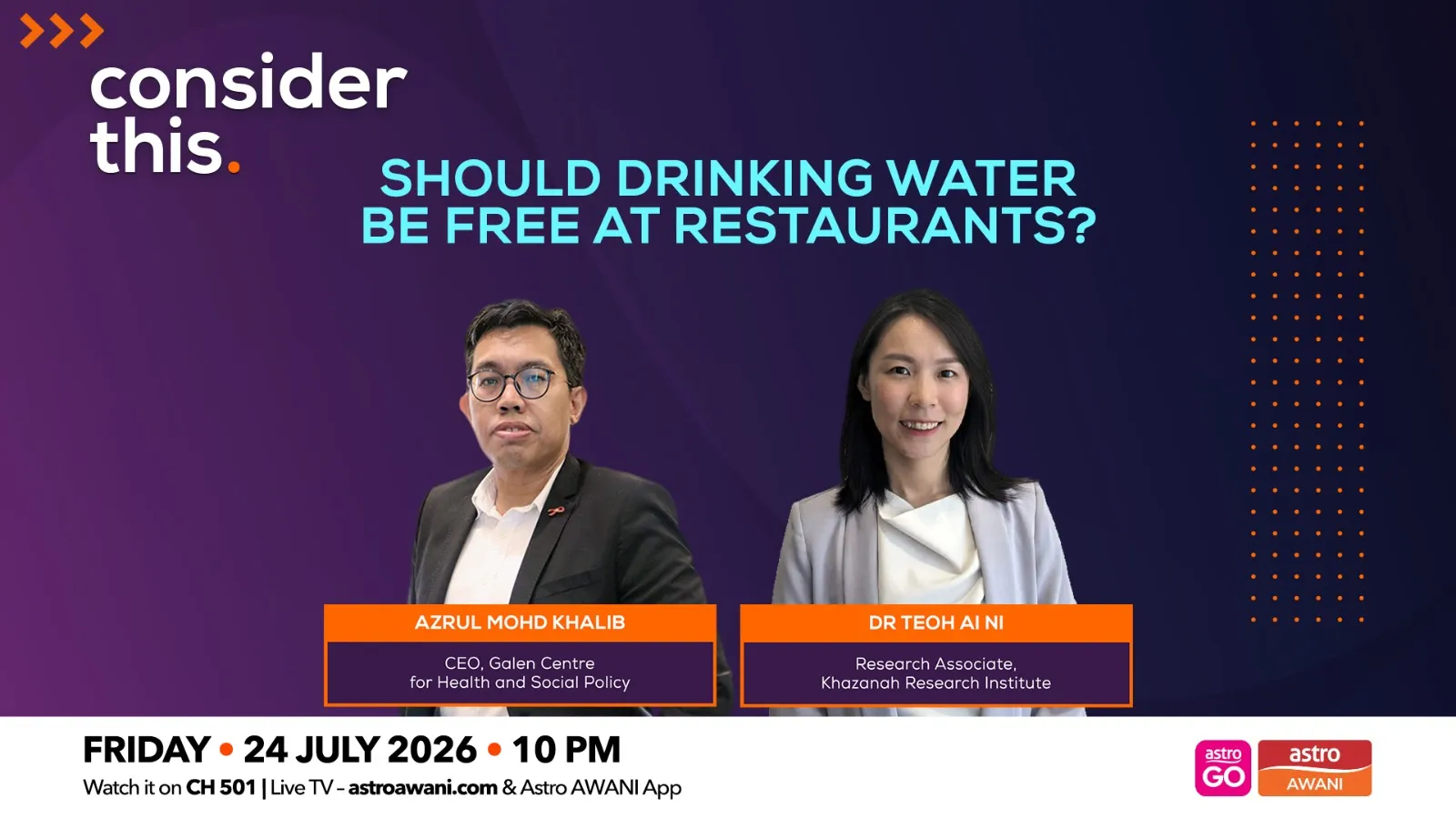 Consider This: Should Drinking Water Be Free at Restaurants? (Part 2)