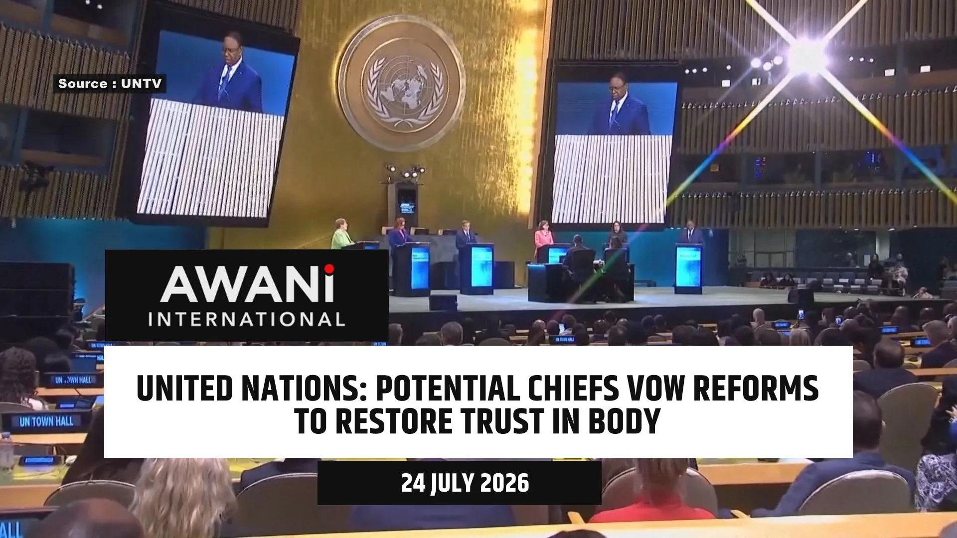 Potential UN chiefs vow reforms to restore trust in body