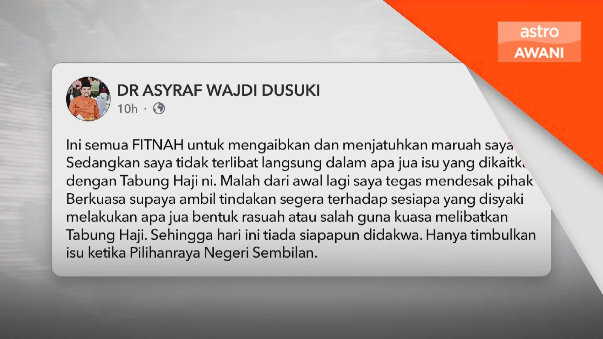 Asyraf Wajdi saman pemilik akaun, fitnah isu TH