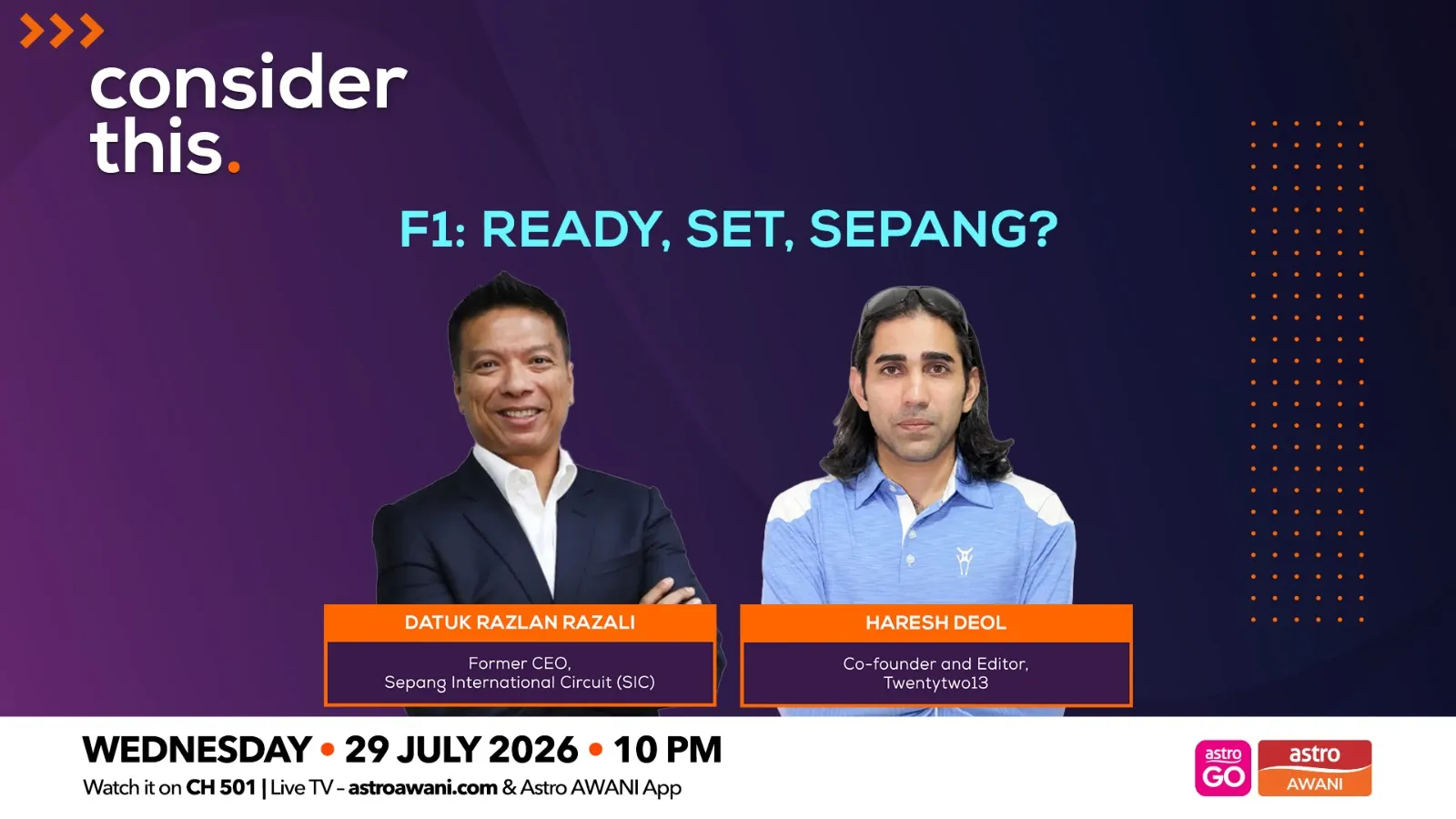 Consider This: F1 | Ready, Set, Sepang? (Part 1)