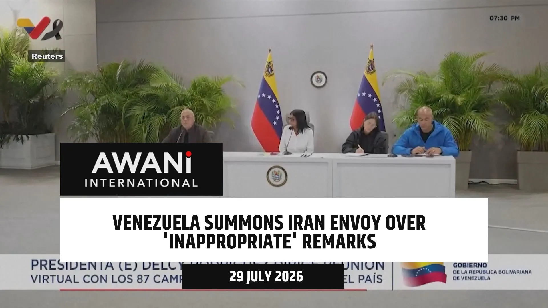 Venezuela summons Iran envoy over 'inappropriate' remarks