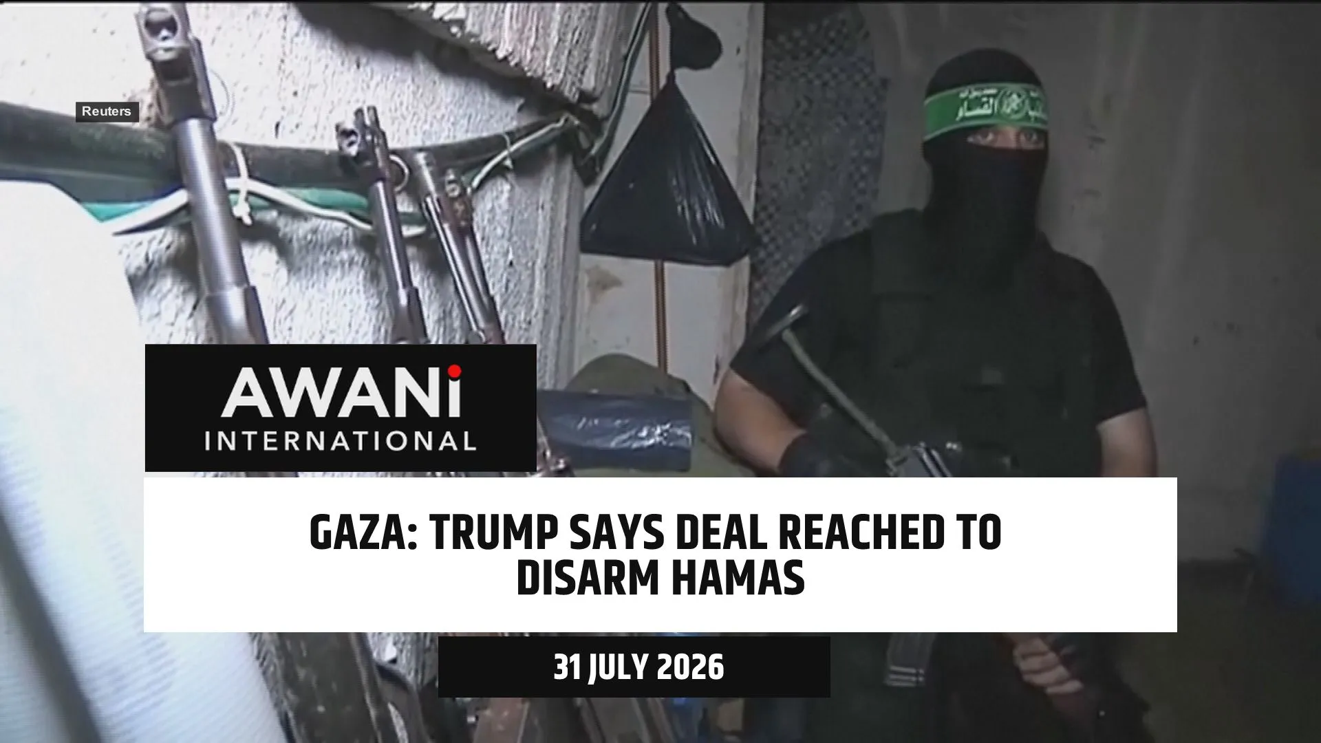Trump says deal reached to disarm Hamas but uncertainties remain