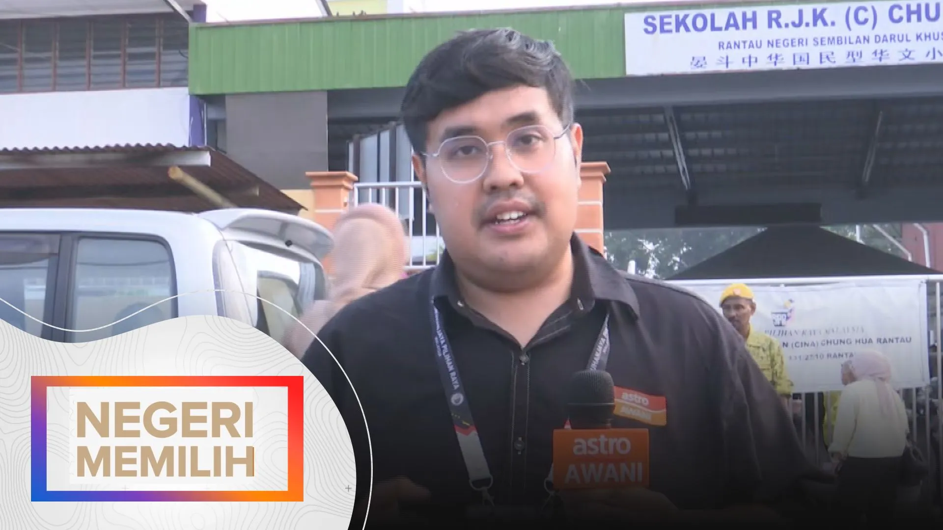 Perkembangan pusat mengundi di SJK (C) Chung Hua, Rantau setakat 8 pagi