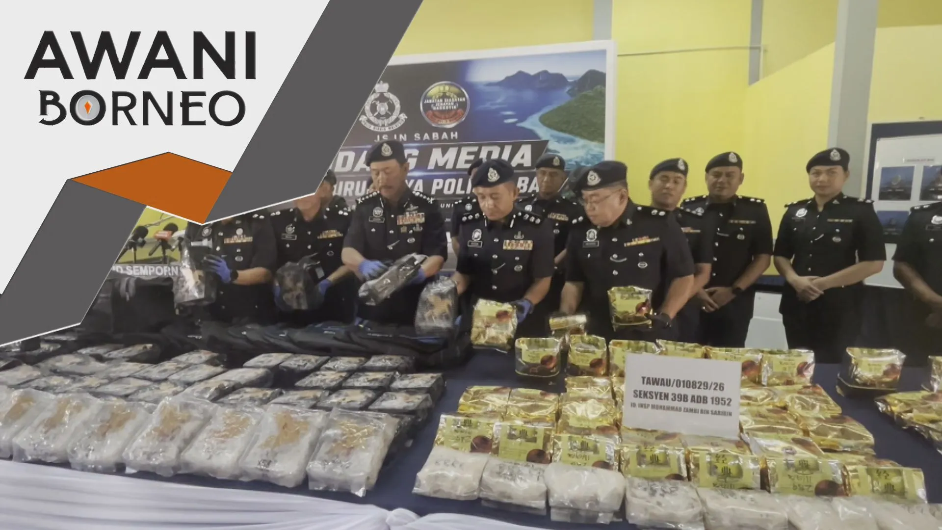 Polis Sabah rampas 329 kg dadah jenis syabu, bernilai hampir RM18 juta