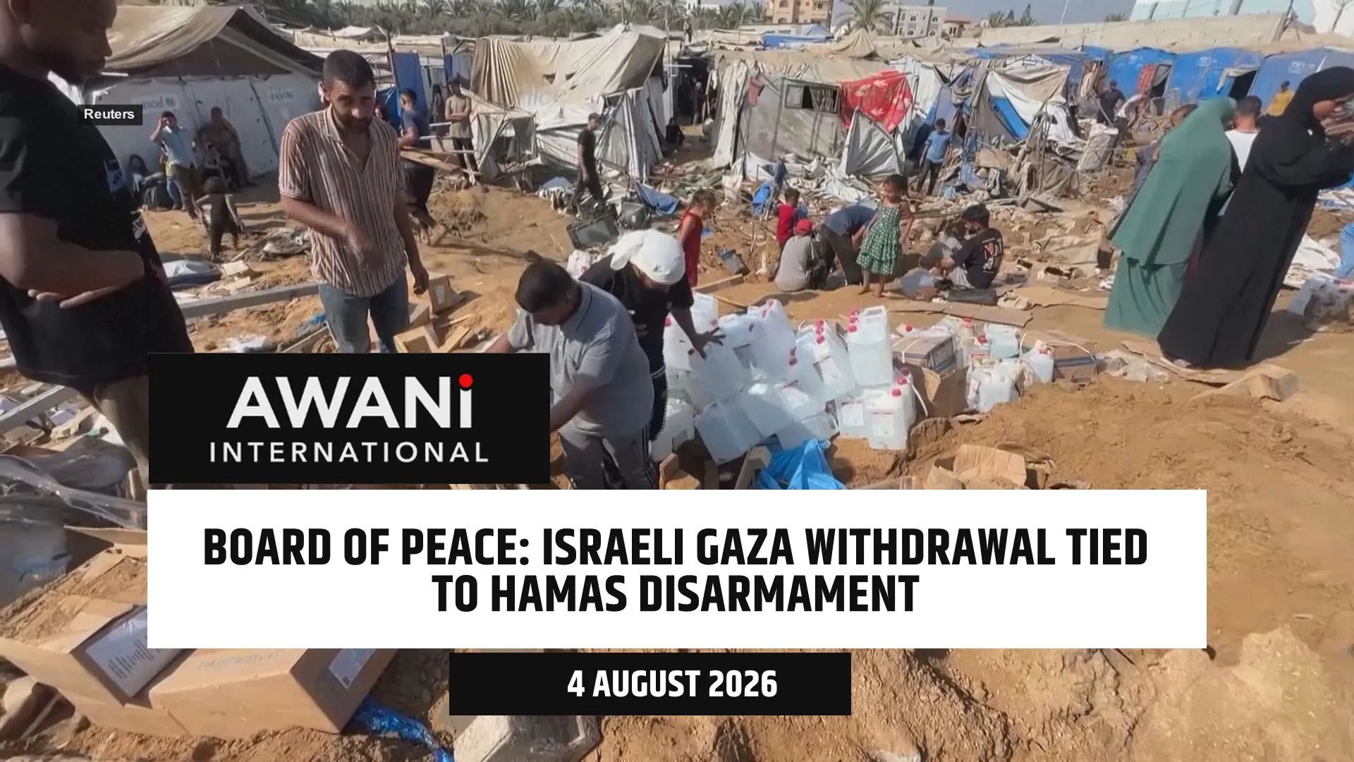Israeli Gaza withdrawal tied to Hamas disarmament