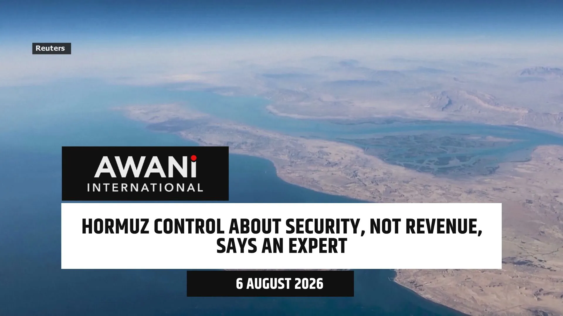 Hormuz control about security, not revenue - analyst