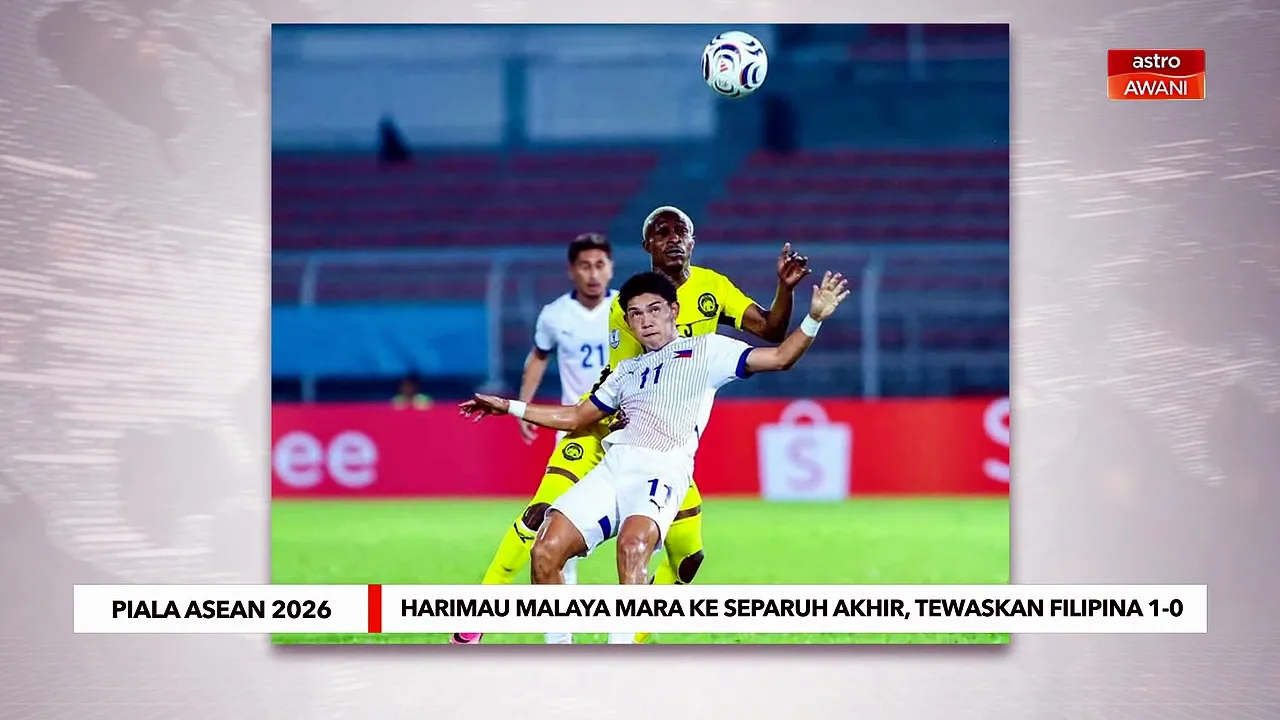 Harimau Malaya mara ke separuh akhir, tewaskan Filipina 1-0