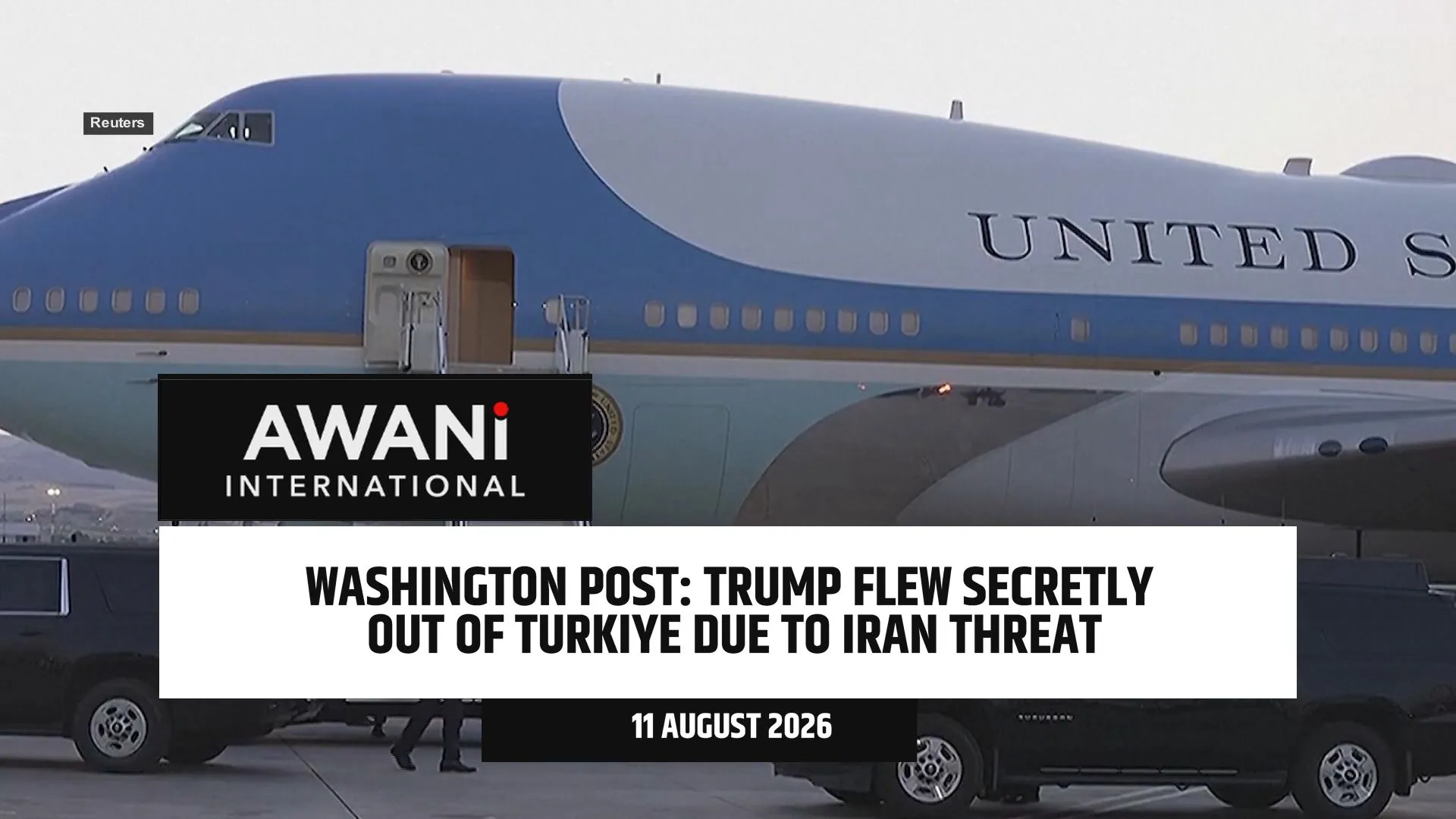 Trump flew secretly from Turkiye due to Iranian threat, Washington Post reports