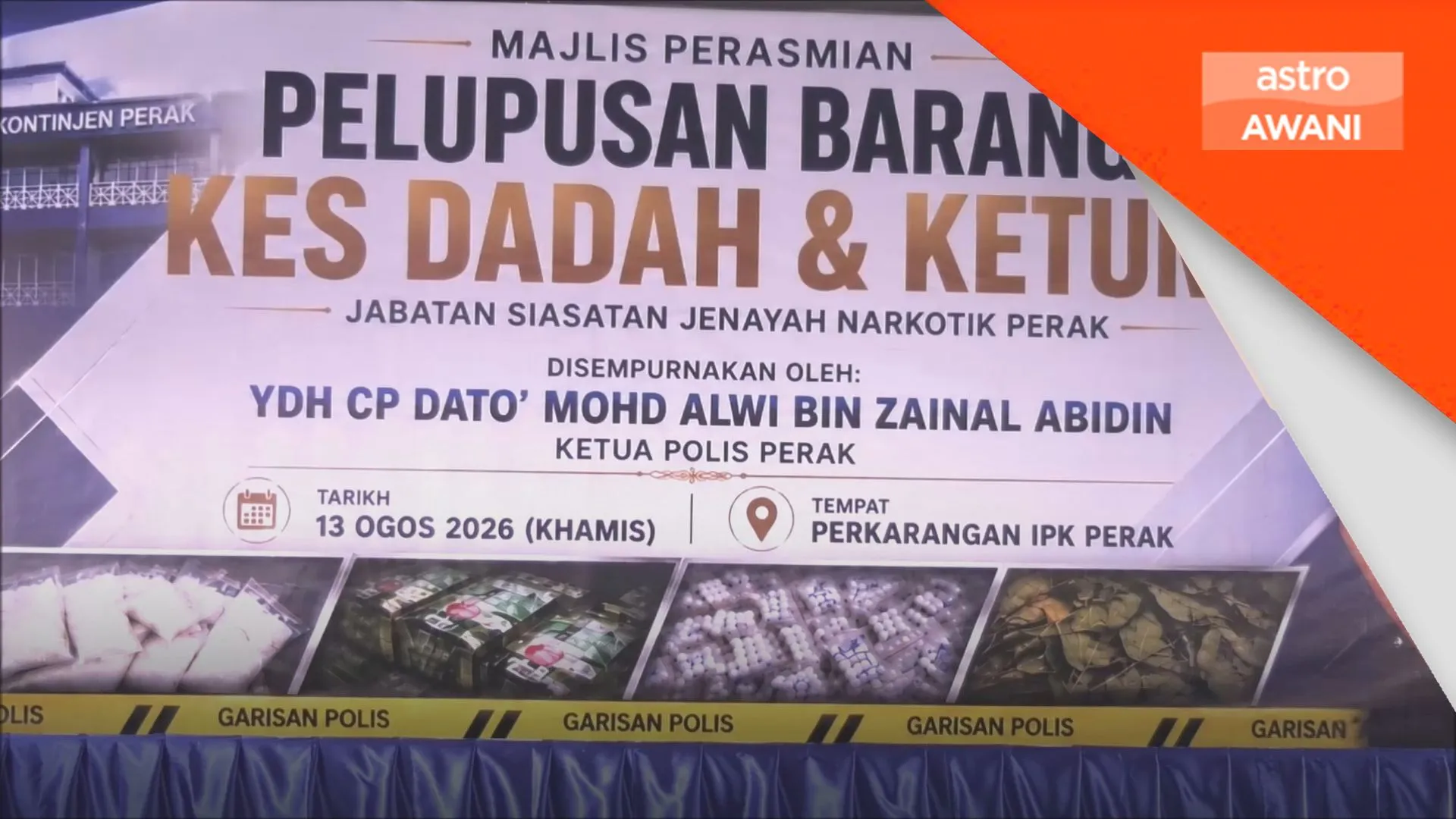 Dadah lebih RM46 juta dirampas di Perak setakat tahun ini