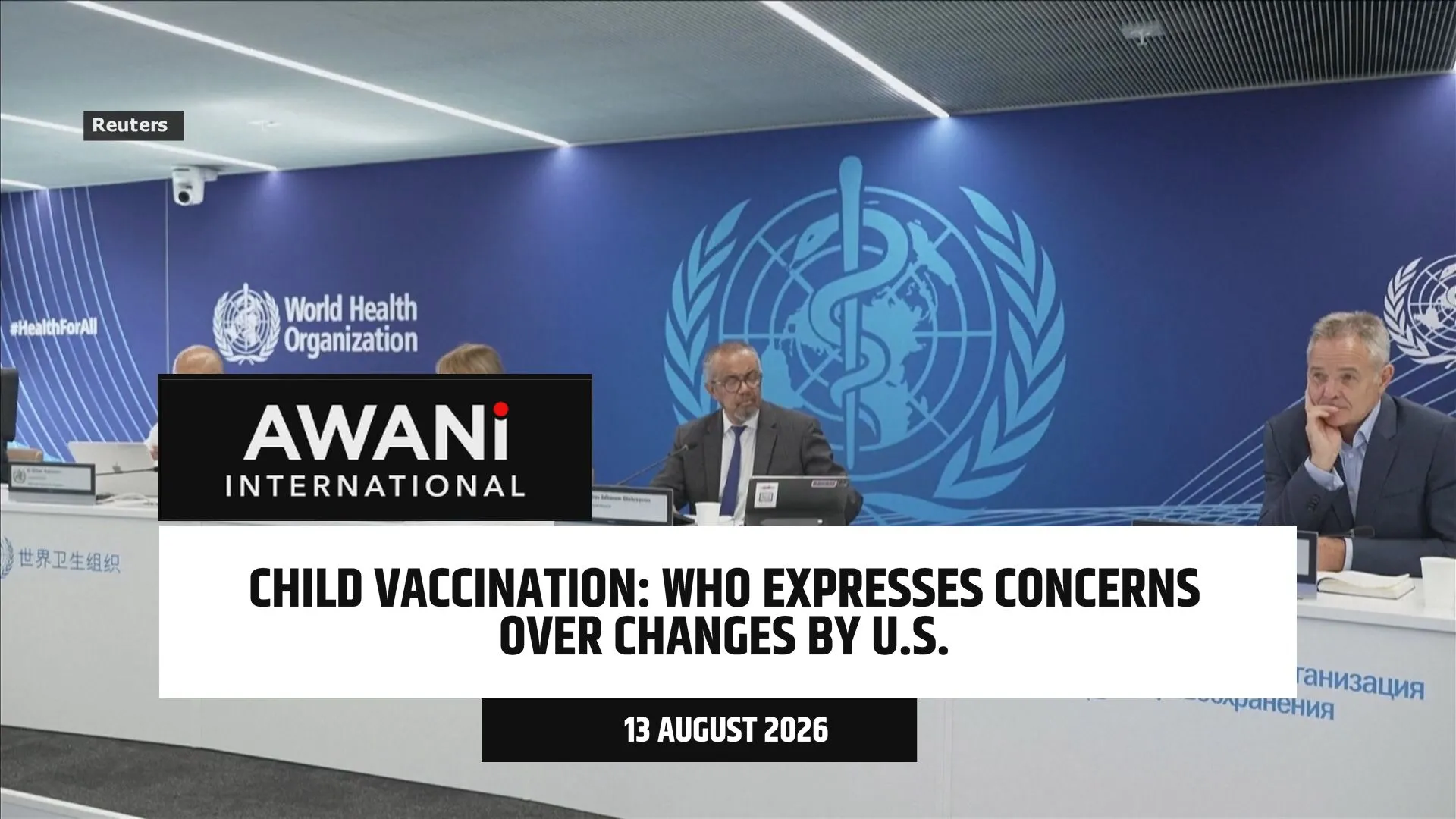 WHO concerned U.S. child vaccination changes 'not in line' with best science