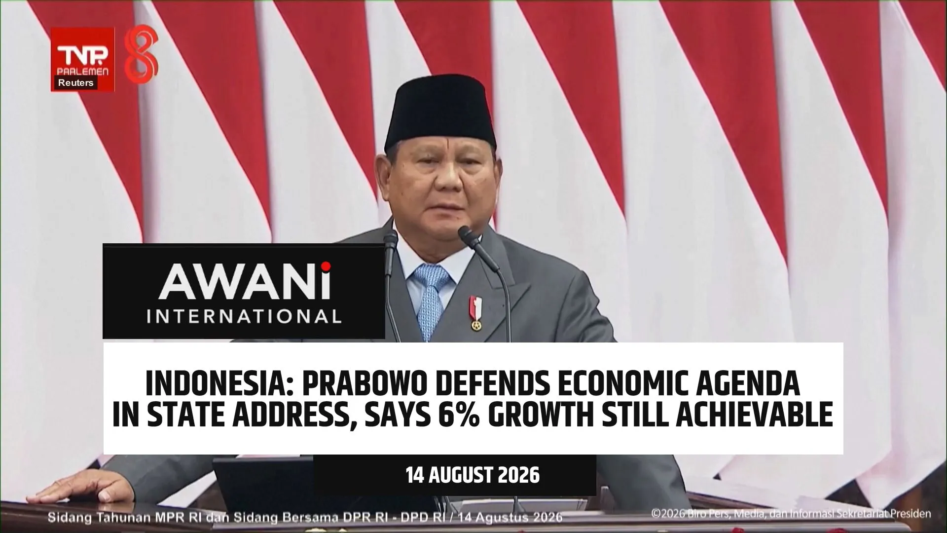 Indonesia's Prabowo defends economic agenda, says 6% growth still achievable
