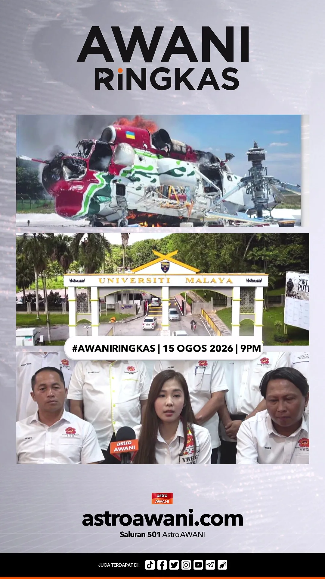 #AWANIRingkas 15 Ogos 2026 | 9PM