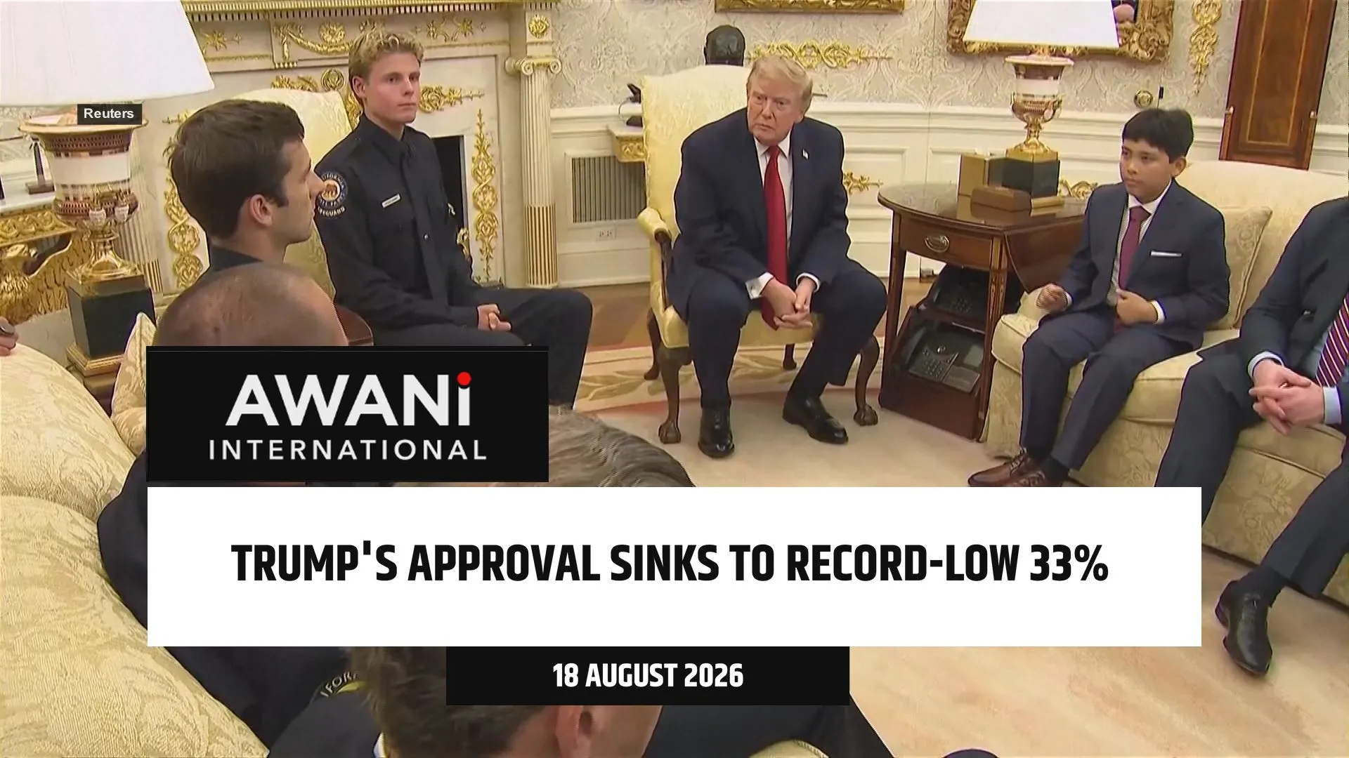 Trump's approval sinks to record-low 33%
