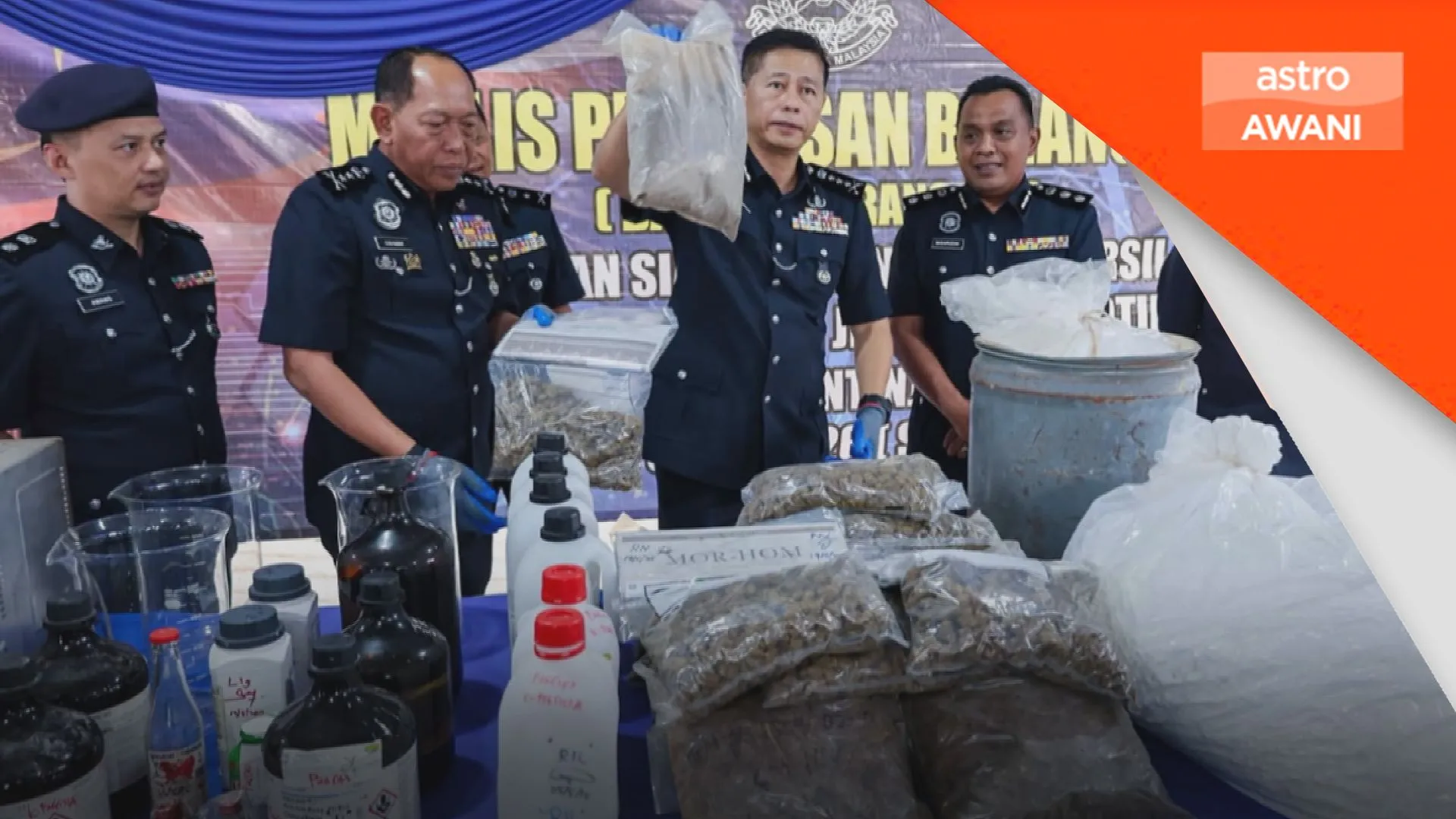 Polis Pulau Pinang lupus barang kes bernilai RM13.5 juta