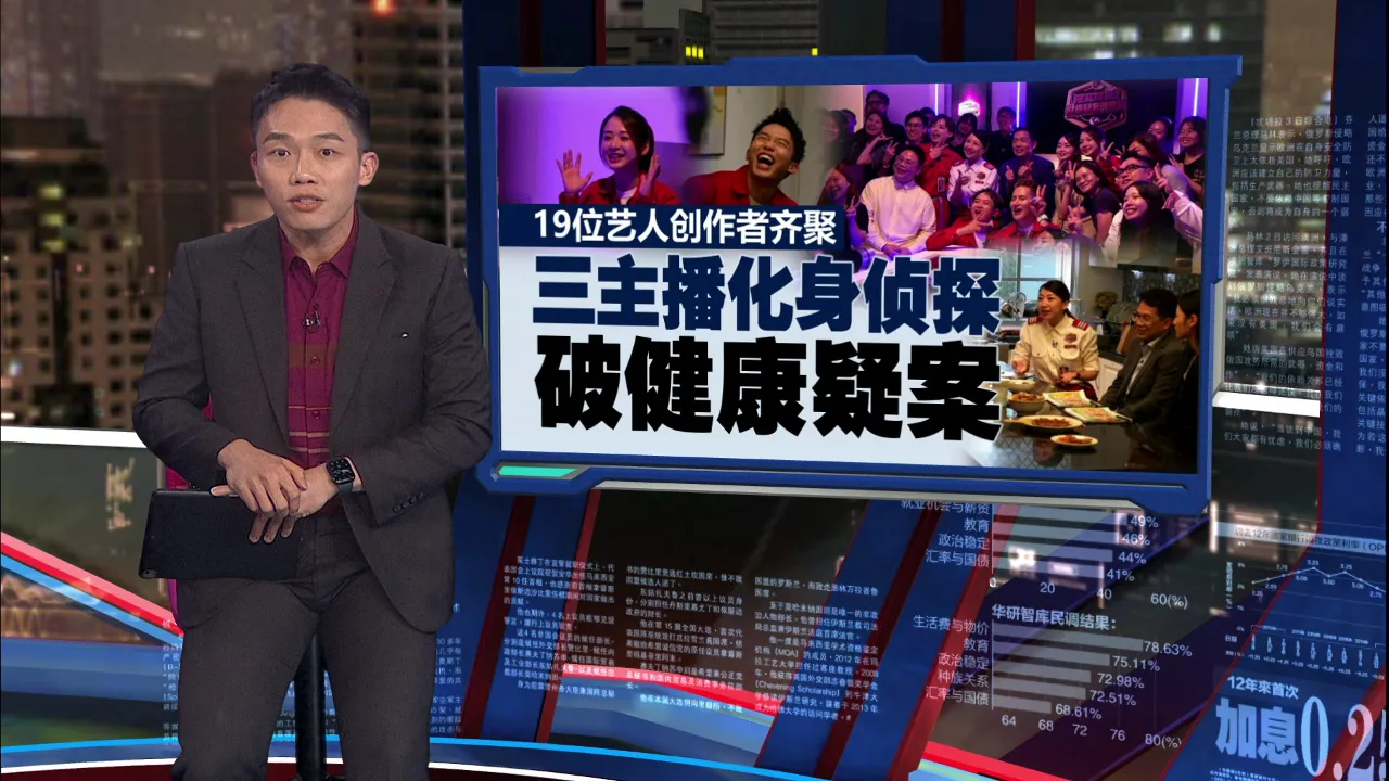 19艺人创作者齐聚《健康疑案调查局》     三主播化身侦探破案