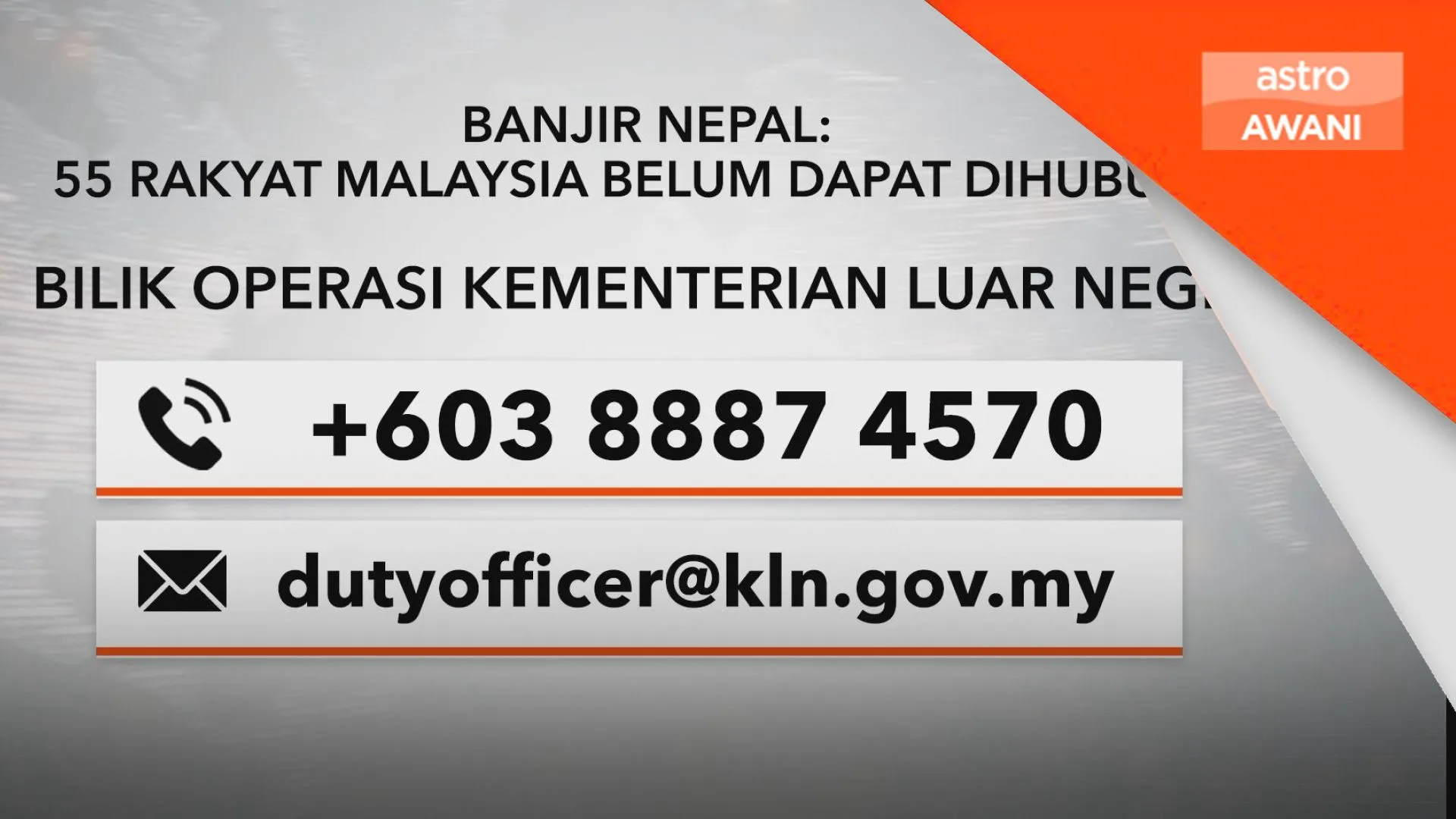 Banjir Nepal: 55 rakyat Malaysia belum dapat dihubungi - Wisma Putra