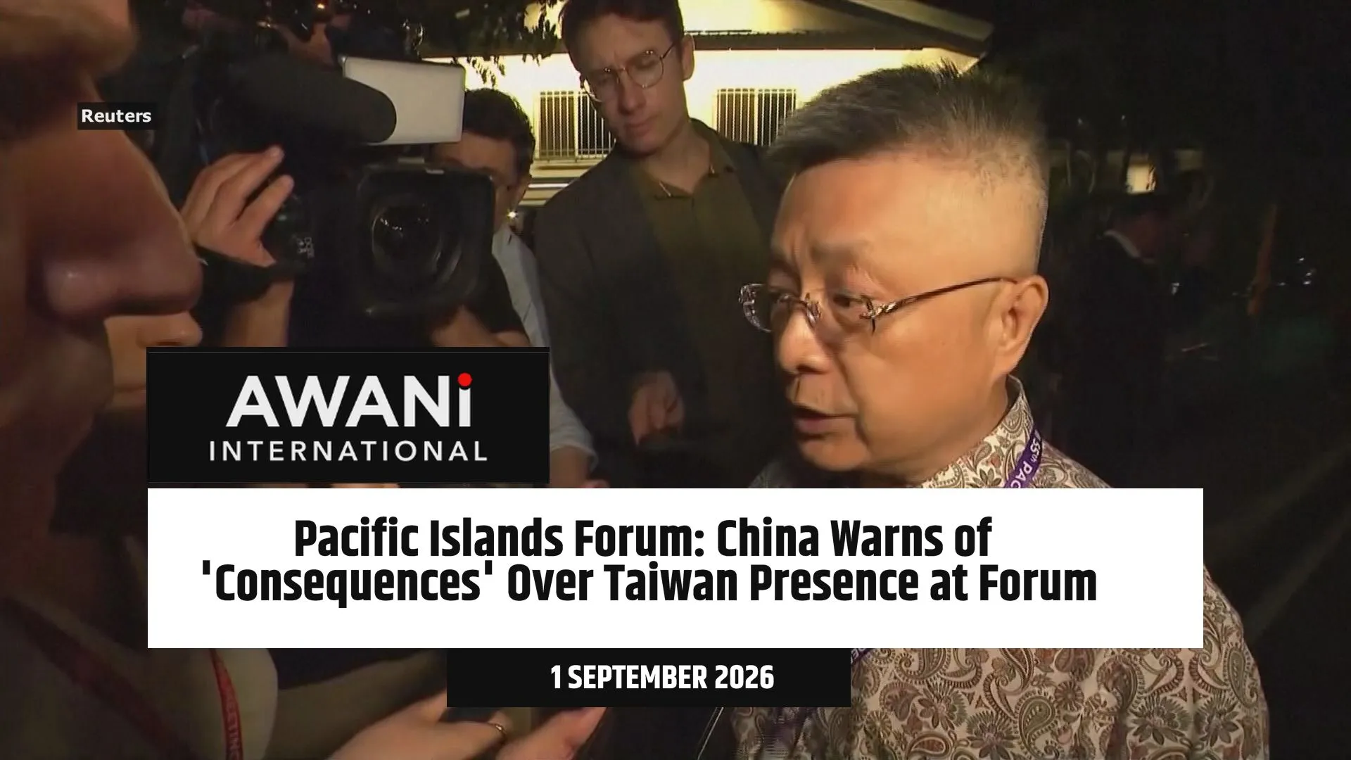 Pacific Islands Forum: China Warns of 'Consequences' Over Taiwan Presence at Forum