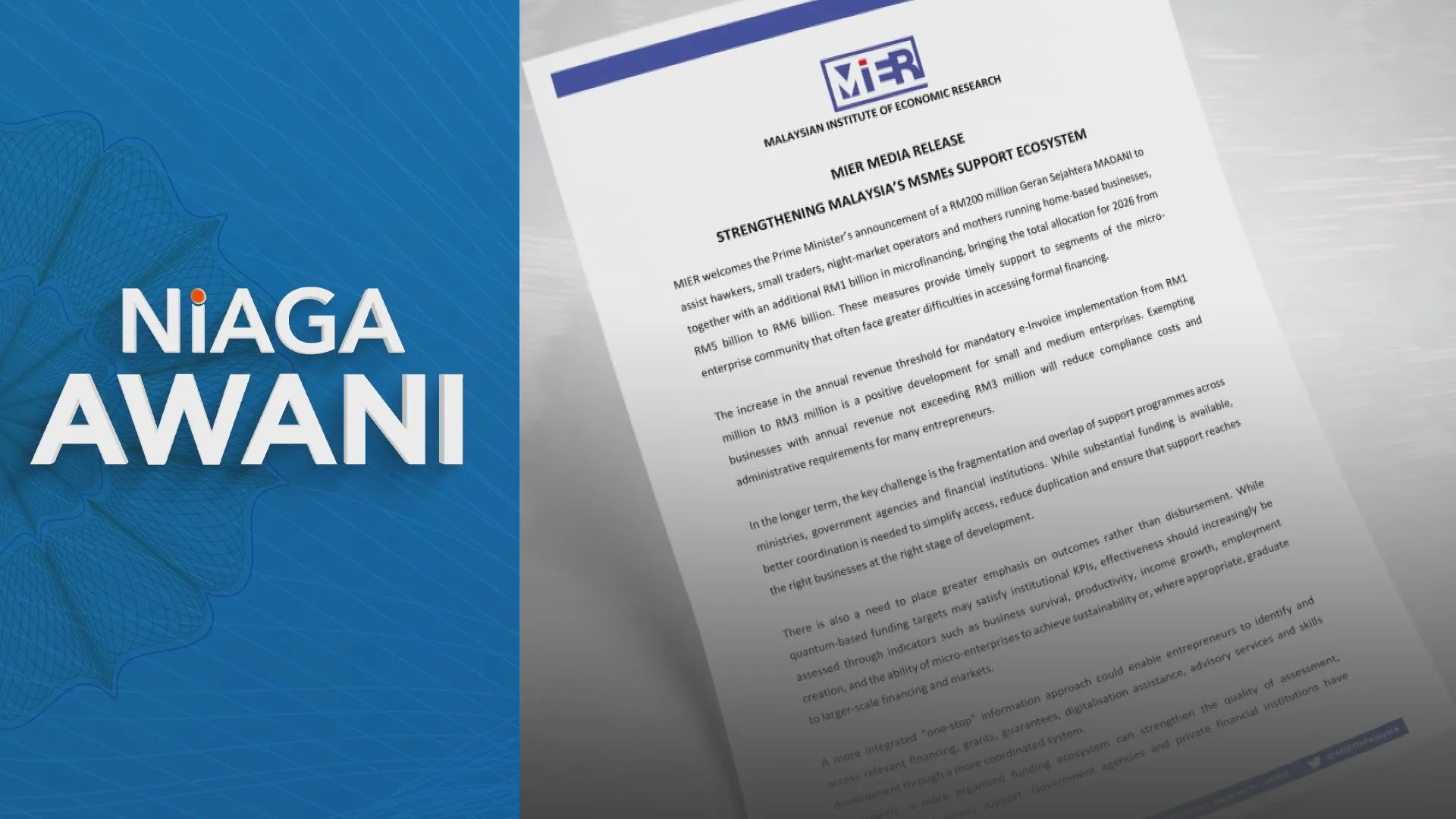 Dasar PMKS perlu utamakan sokongan bersepadu, berorientasikan hasil - MIER
