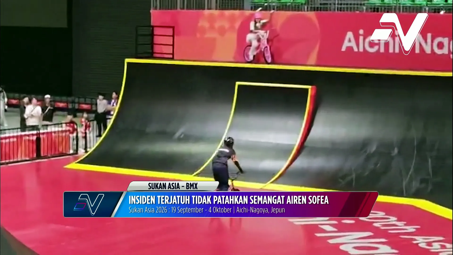 Insinden terjatuh basikal tidak patahkan semangat membara Nur Airen berentap di Sukan Asia