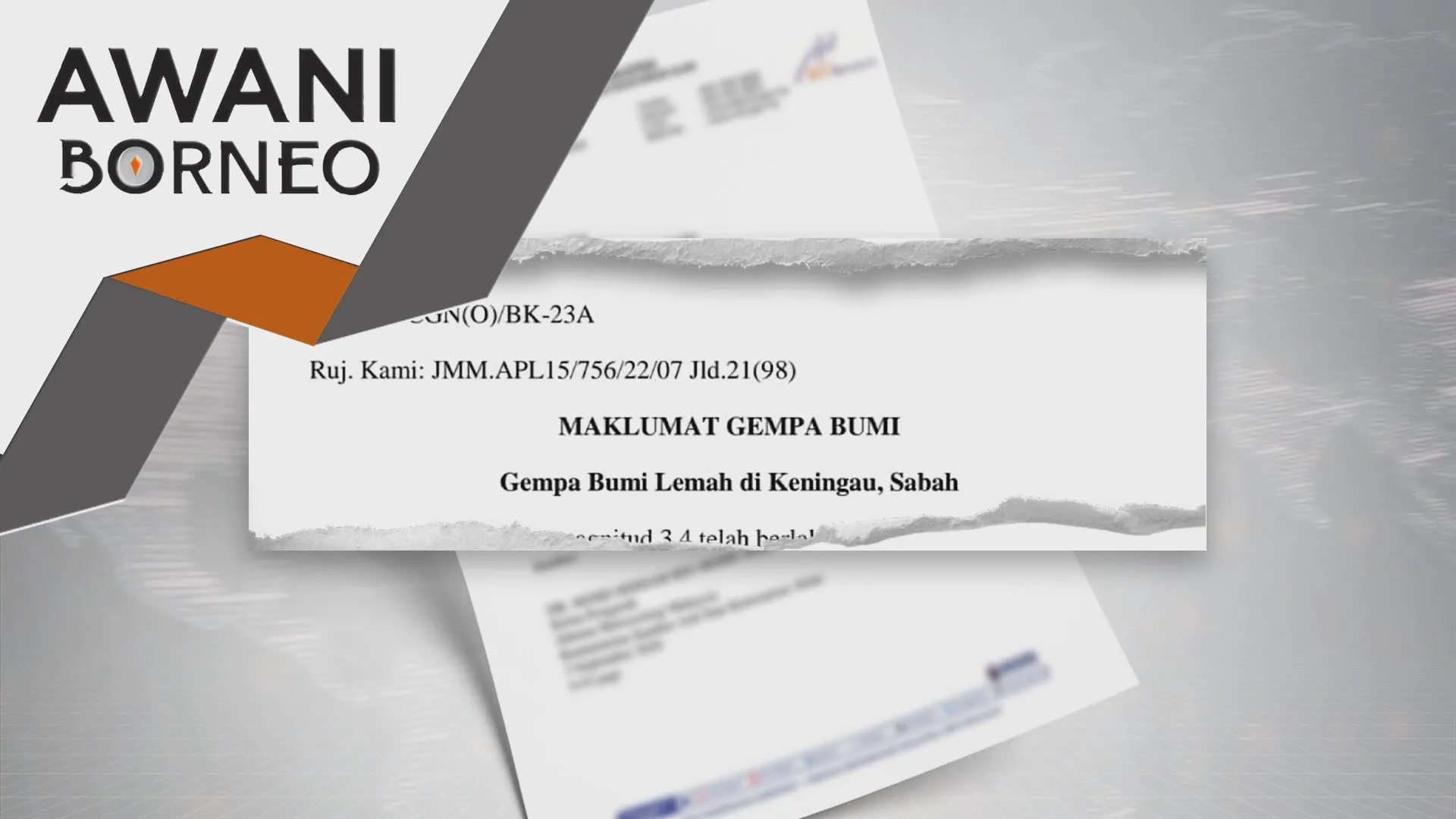 Gempa bumi magnitud 3.4 berlaku di Keningau, Sabah