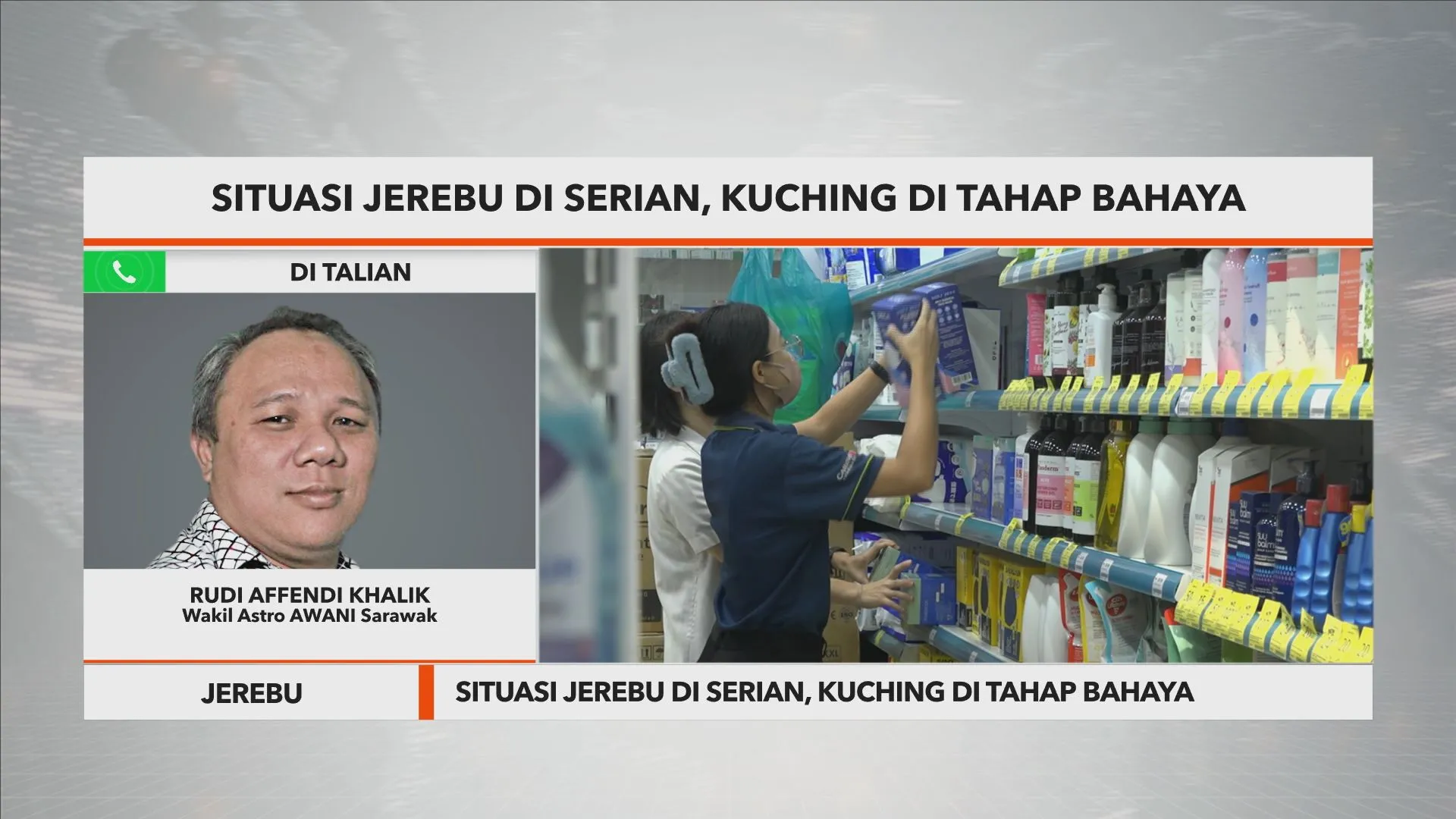 Situasi jerebu di Serian, Kuching di tahap bahaya
