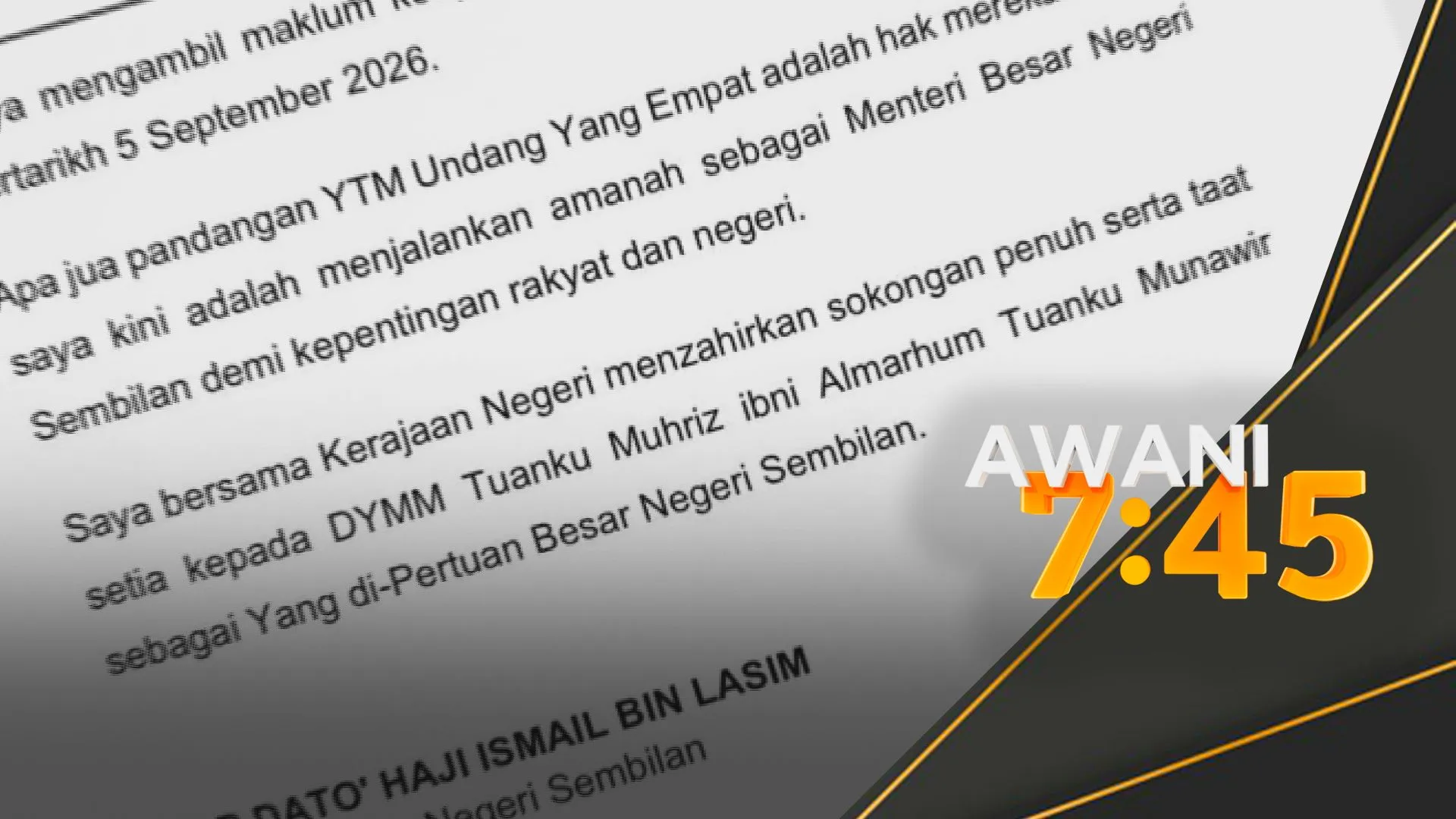 Kerajaan negeri tegaskan sokongan kepada Tuanku Muhriz - Ismail Lasim