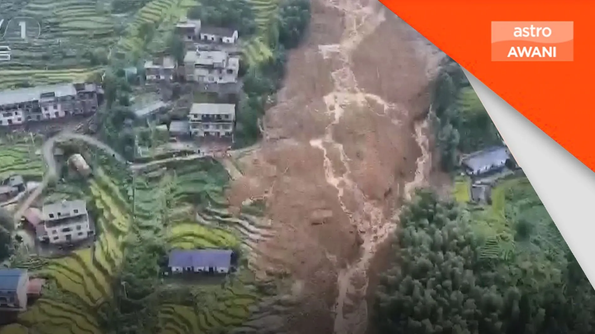Tiga maut, sembilan hilang tanah runtuh di China