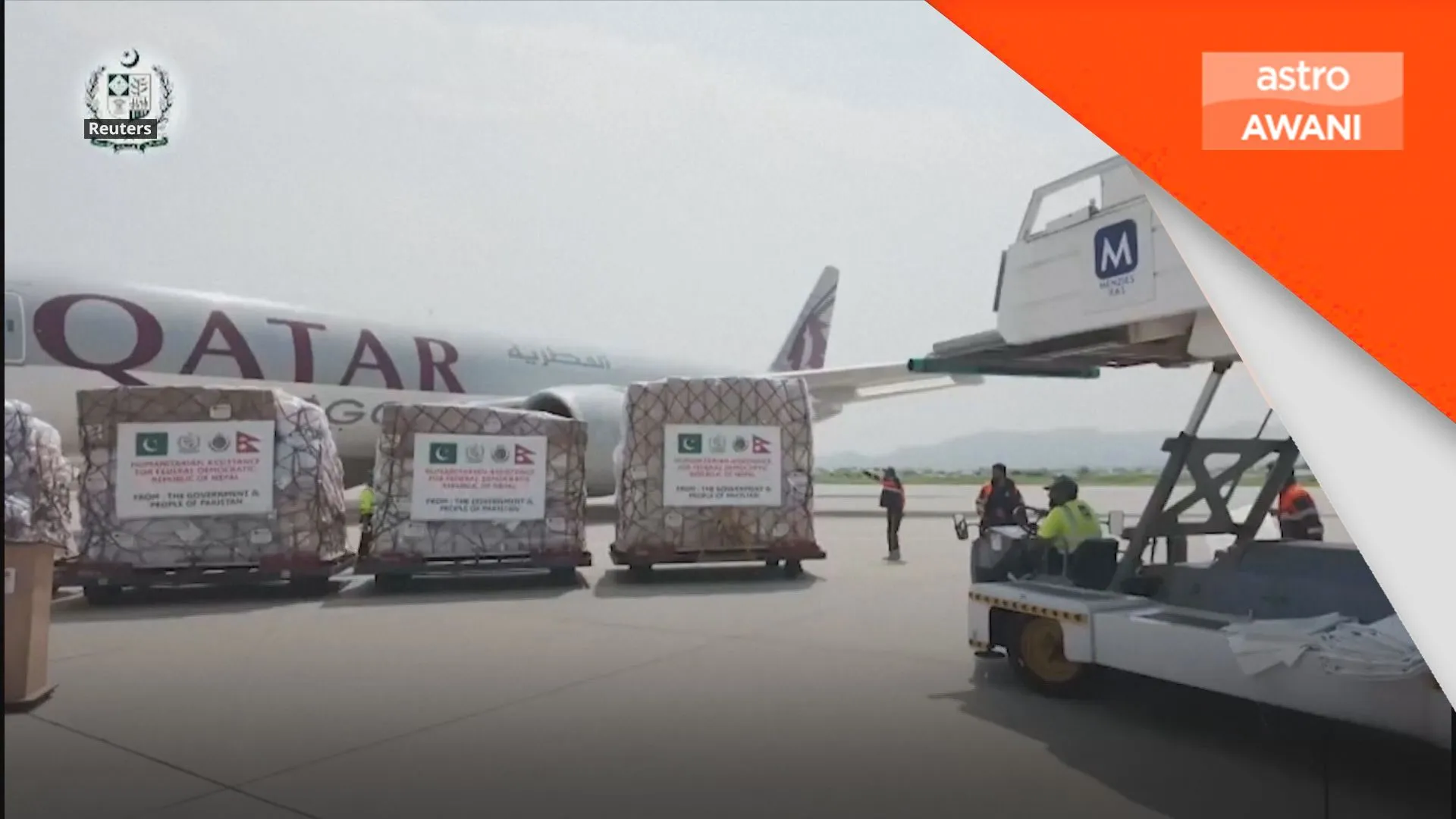 Pakistan hantar 100 tan bantuan kepada Nepal, korban banjir cecah 1,344 orang