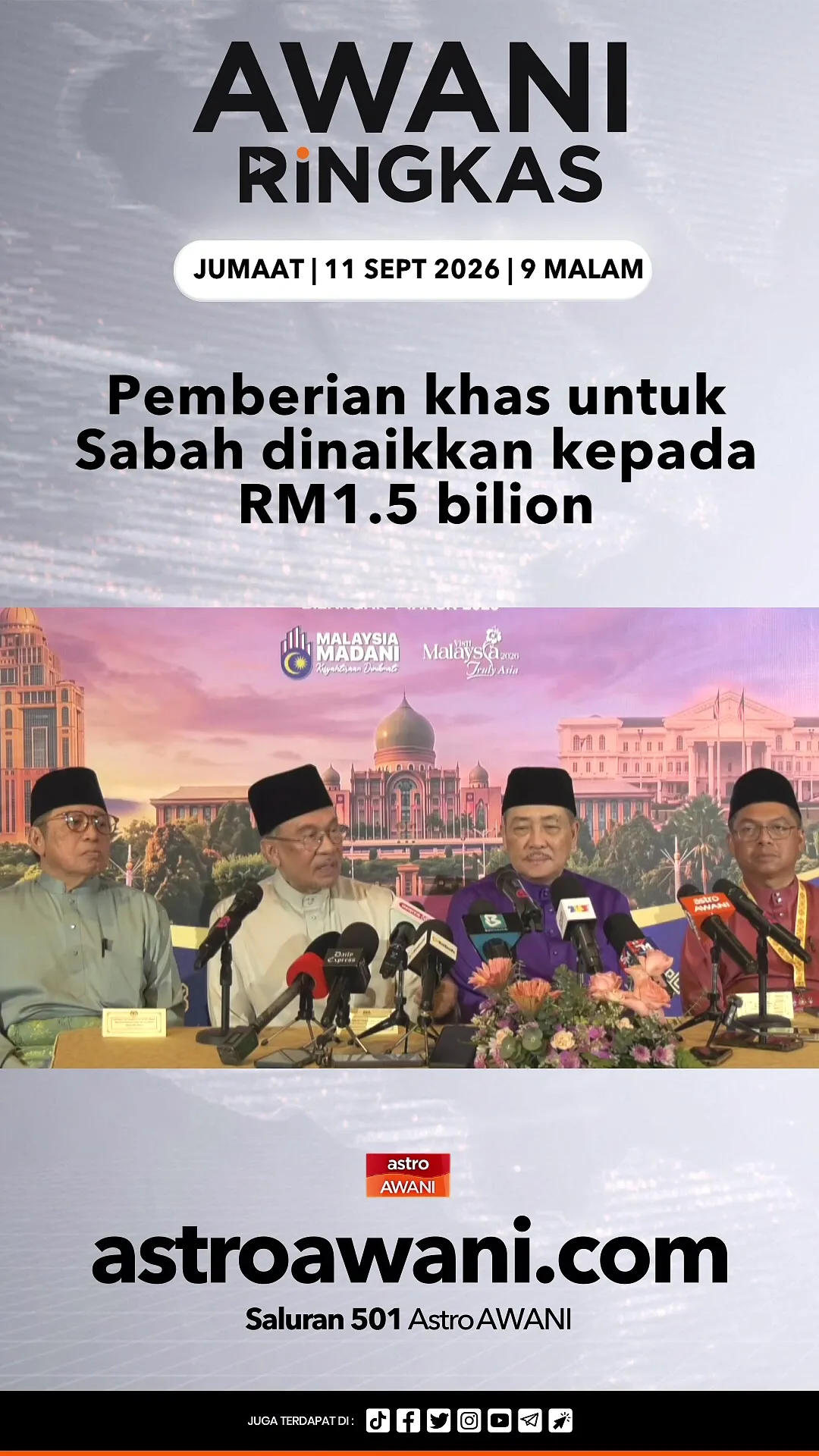 #AWANIRingkas 11 September 2026 | 9PM