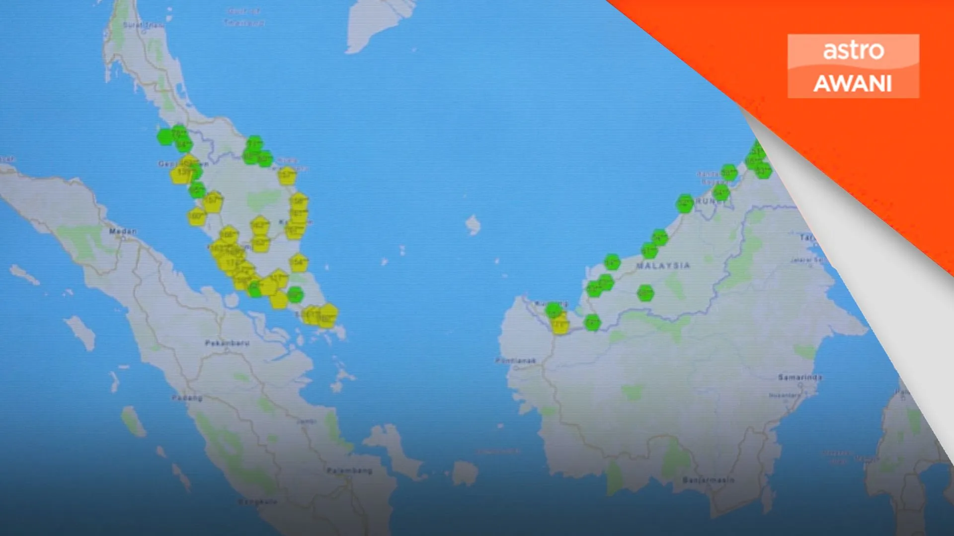 [DATA & STATISTIK] Laporan terkini jerebu di Malaysia setakat jam 4 petang