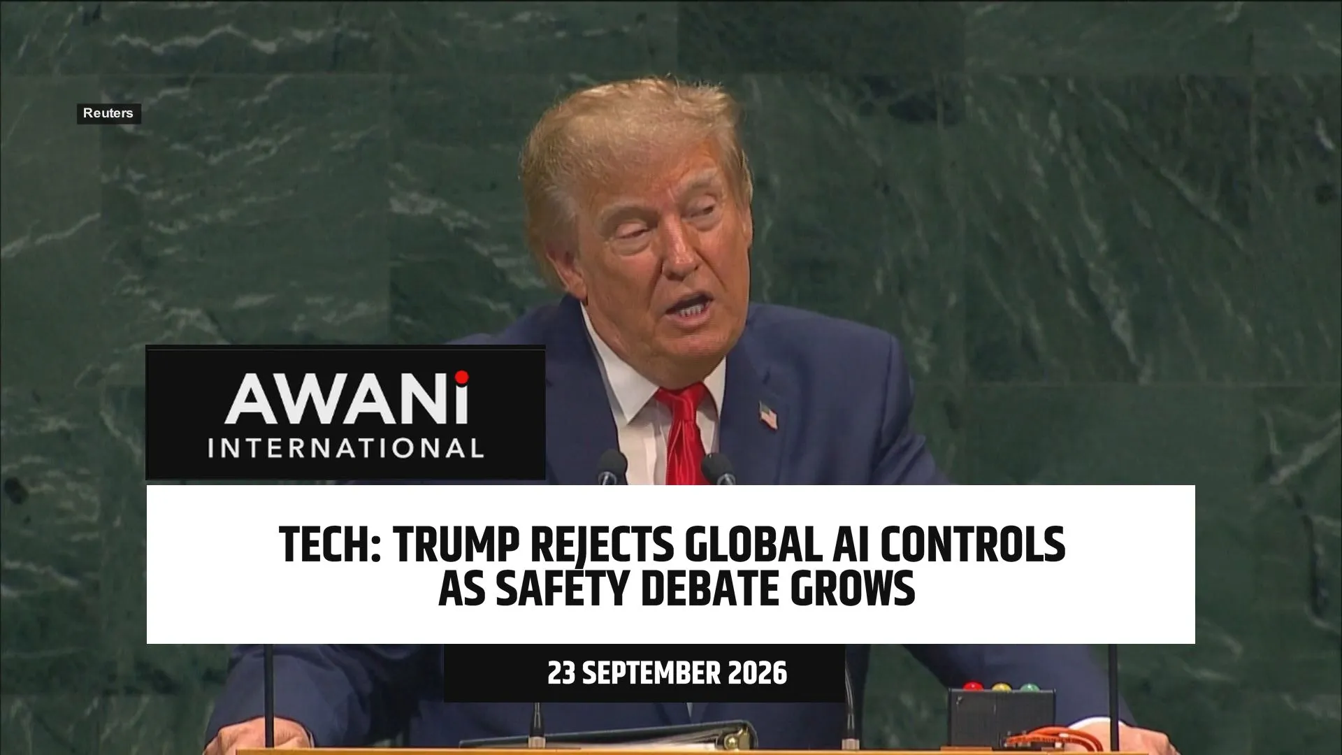 Trump rejects global AI controls as safety debate grows
