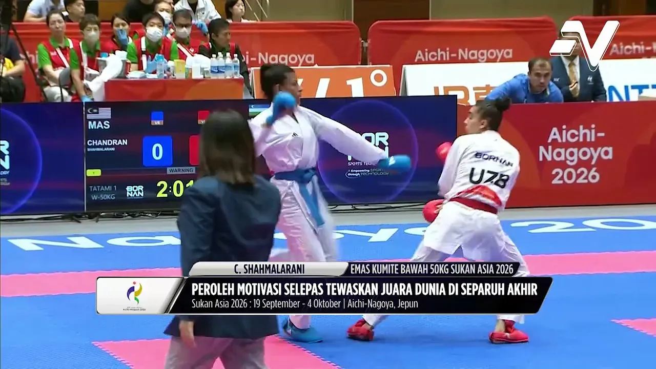C. Shahmalarani sumbangkan pingat emas ke-3 di Sukan Asia Aichi-Nagoya
