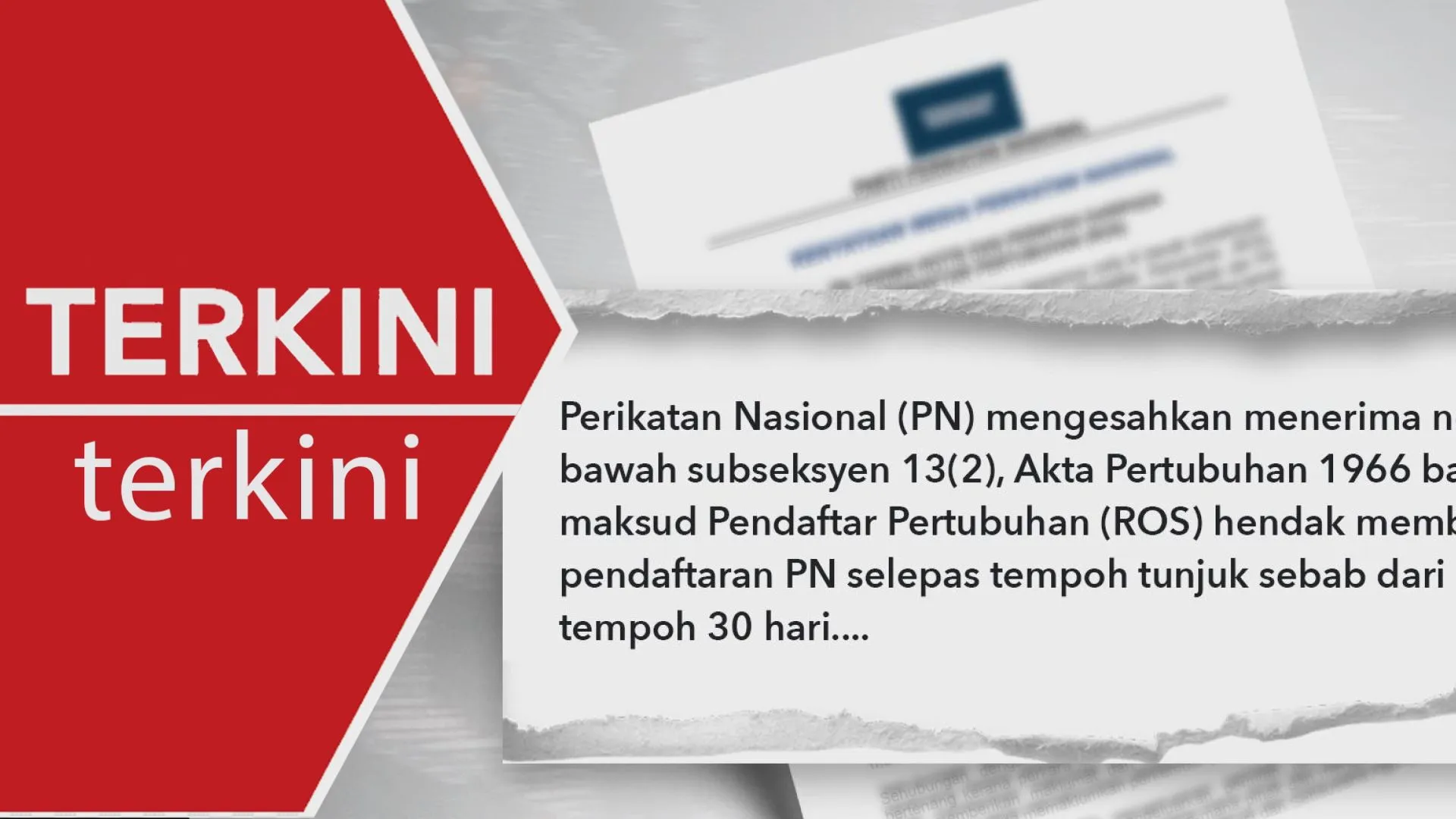Terkini: Notis penggantungan berniat jahat tekanan politik memangsakan PN