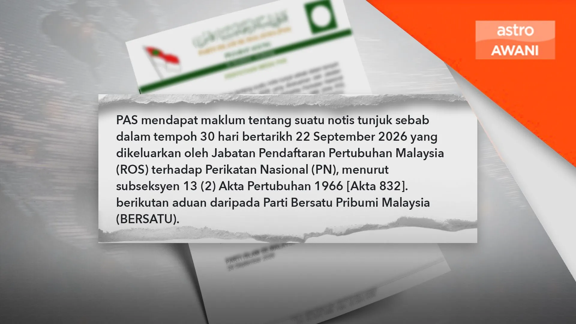 PAS bersama komponen PN teliti langkah susulan notis ROS
