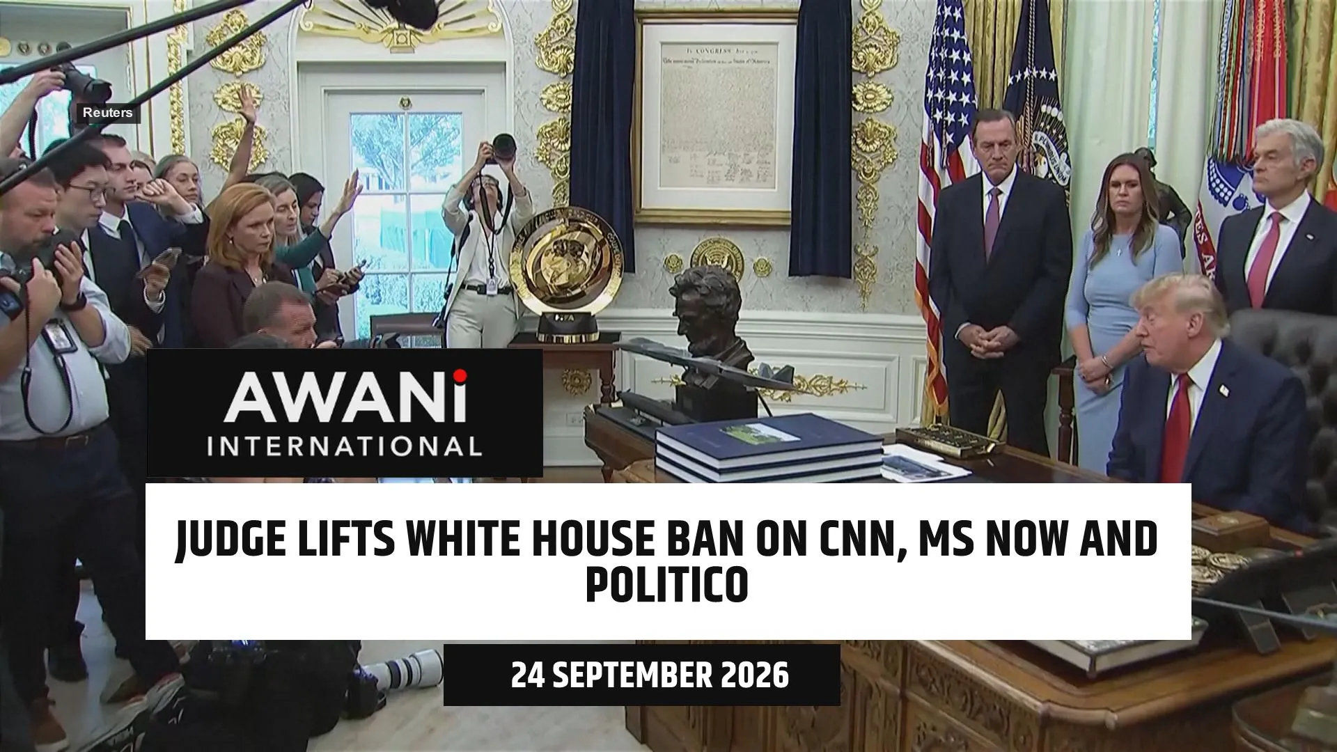 Judge lifts White House ban on CNN, MS NOW and Politico
