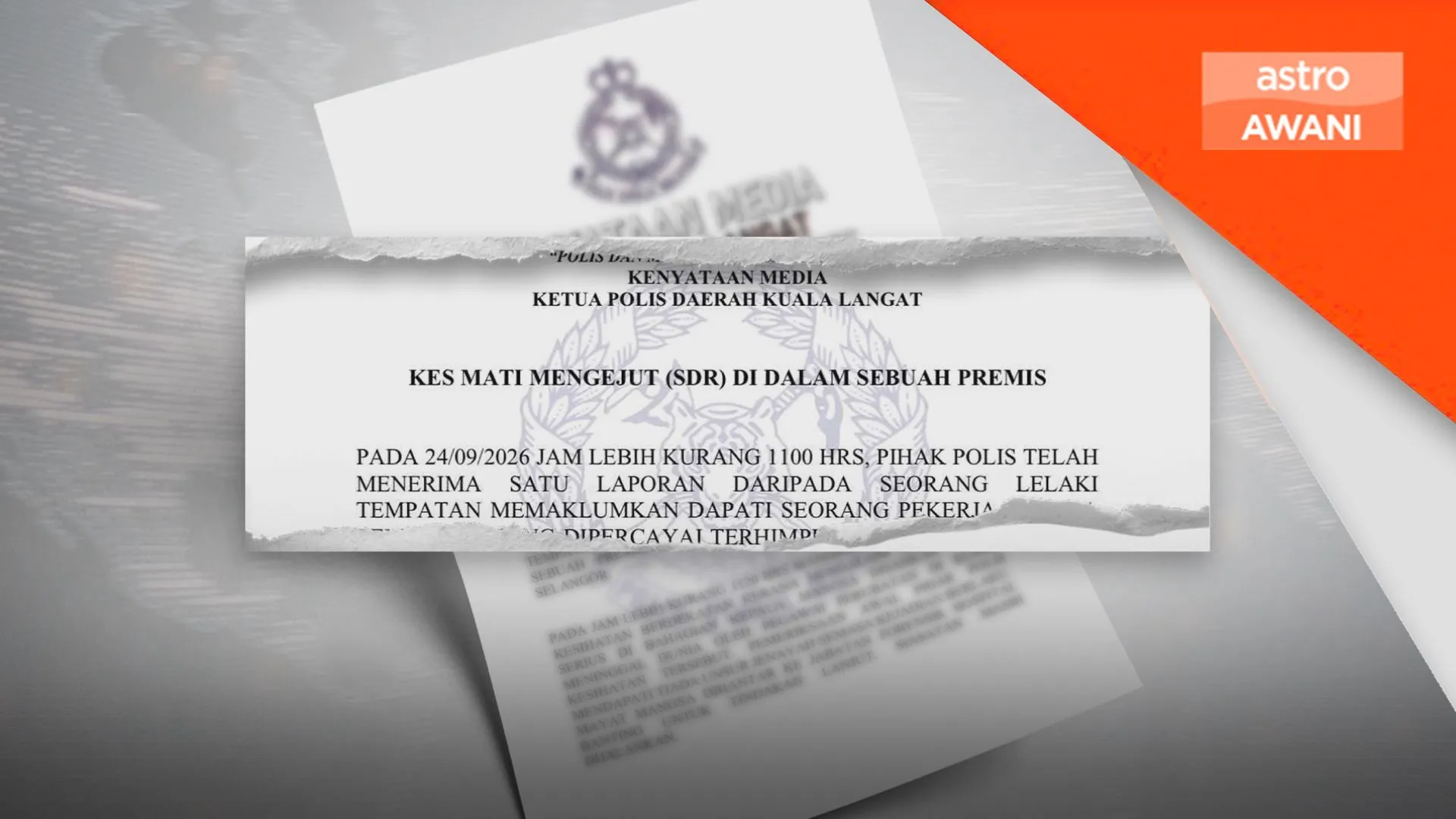 Pekerja wanita maut dihimpit mesin pengangkat