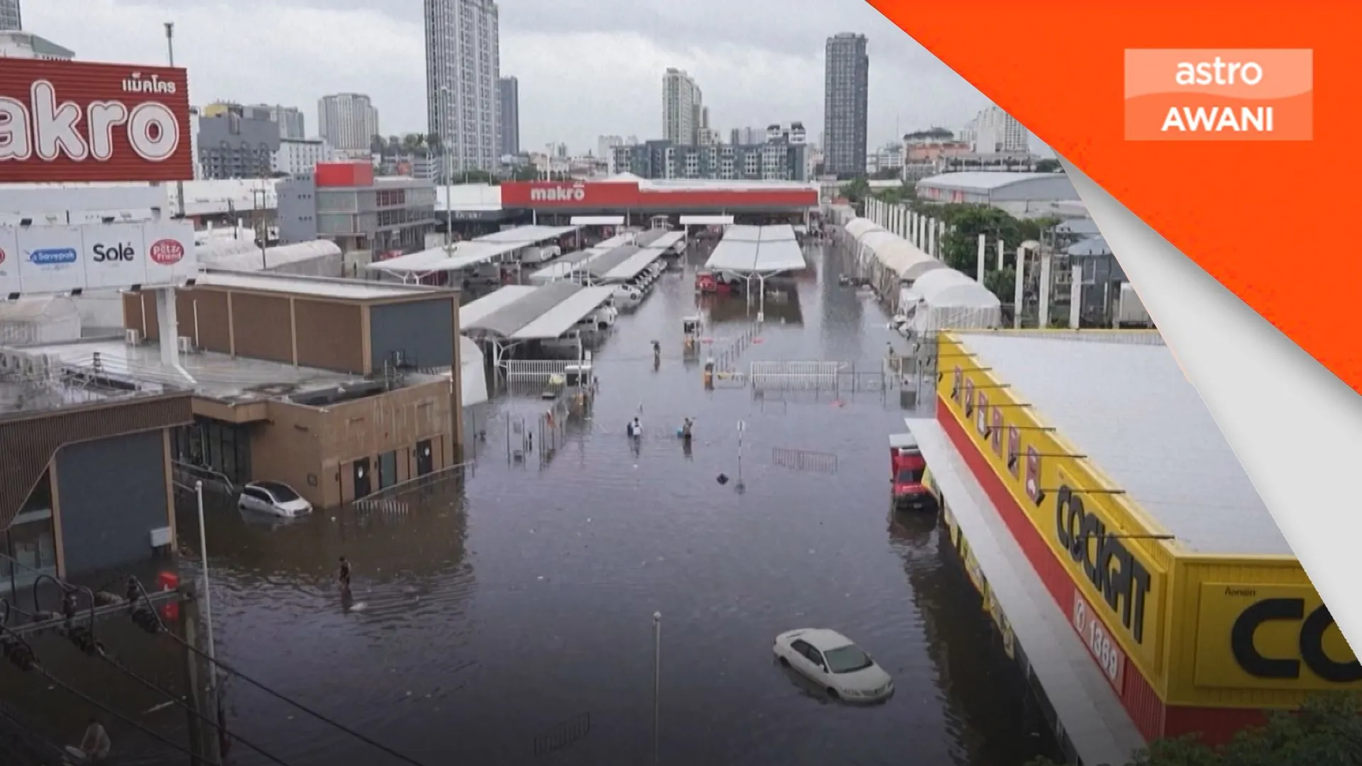 Banjir mula surut di beberapa kawasan Bangkok, usaha menerusi saliran dipertingkat