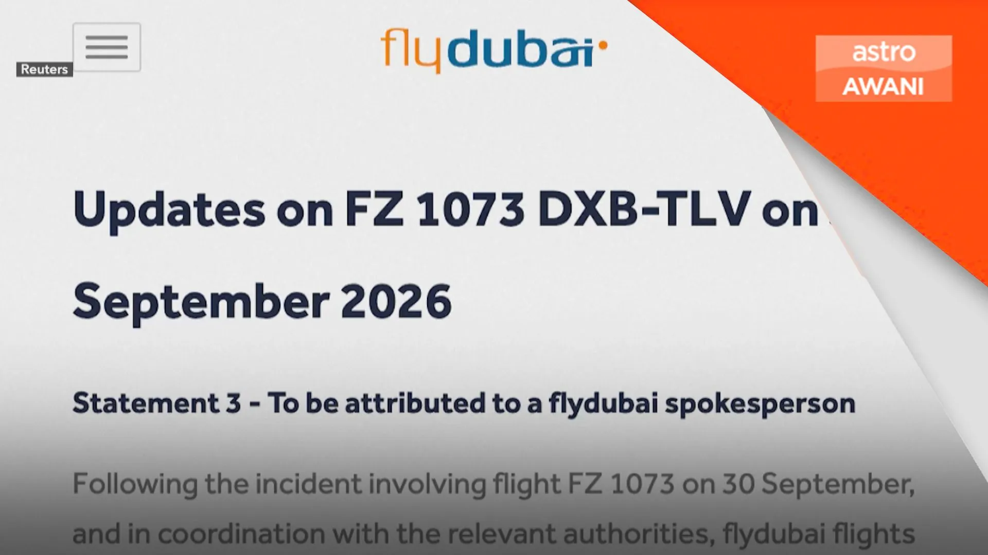 Flydubai gantung semua penerbangan ke Israel