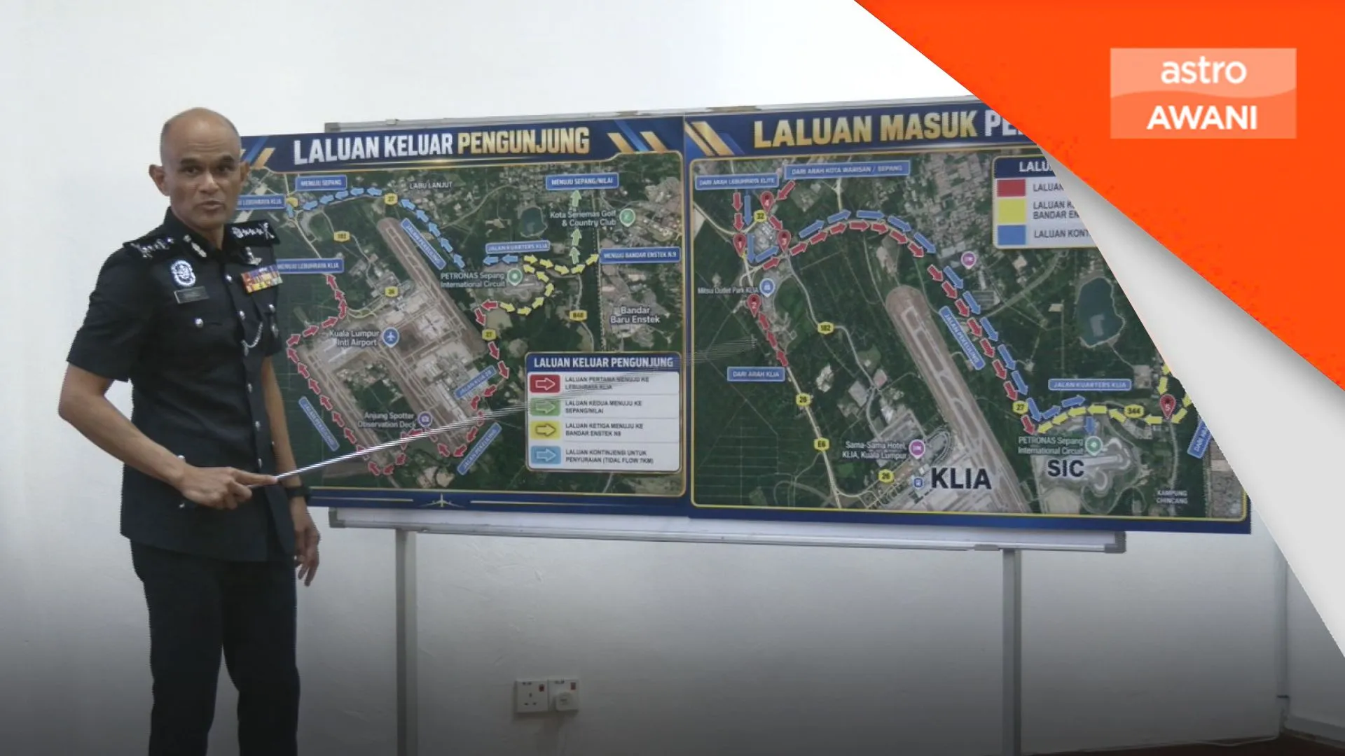 Lima lokasi saringan akses ke SIC sempena F1 2026