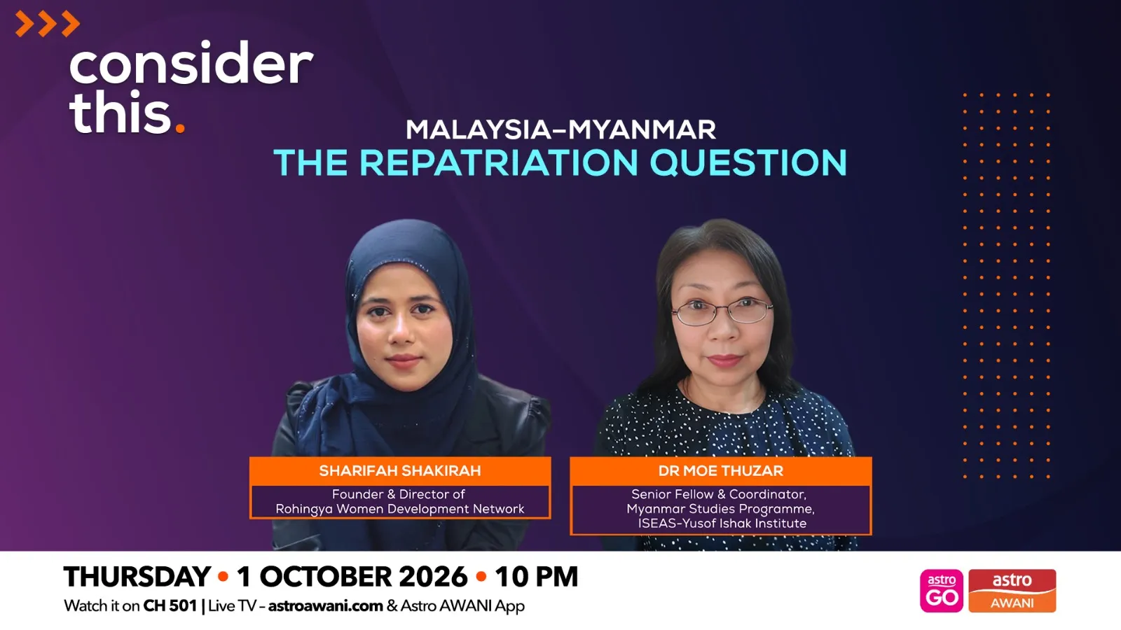 Consider This: Malaysia–Myanmar (Part 2) — The Repatriation Question