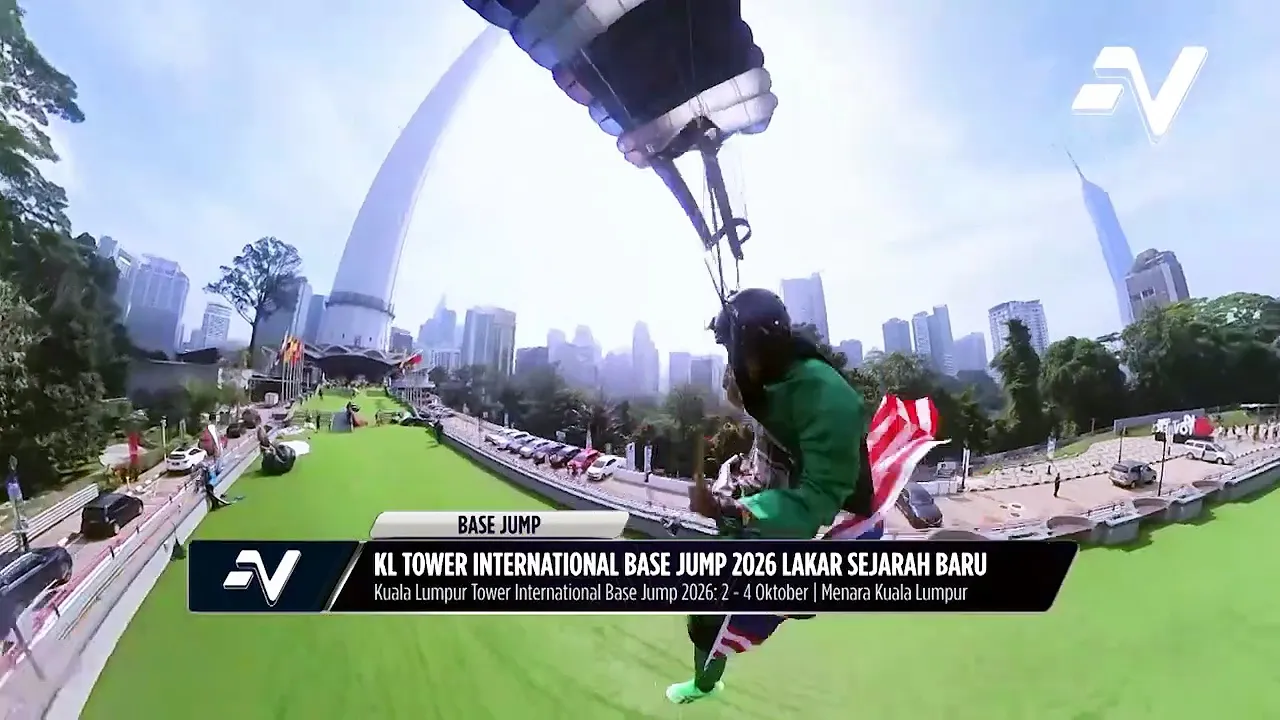 KL Tower International Base Jump 2026 lakar sejarah baru